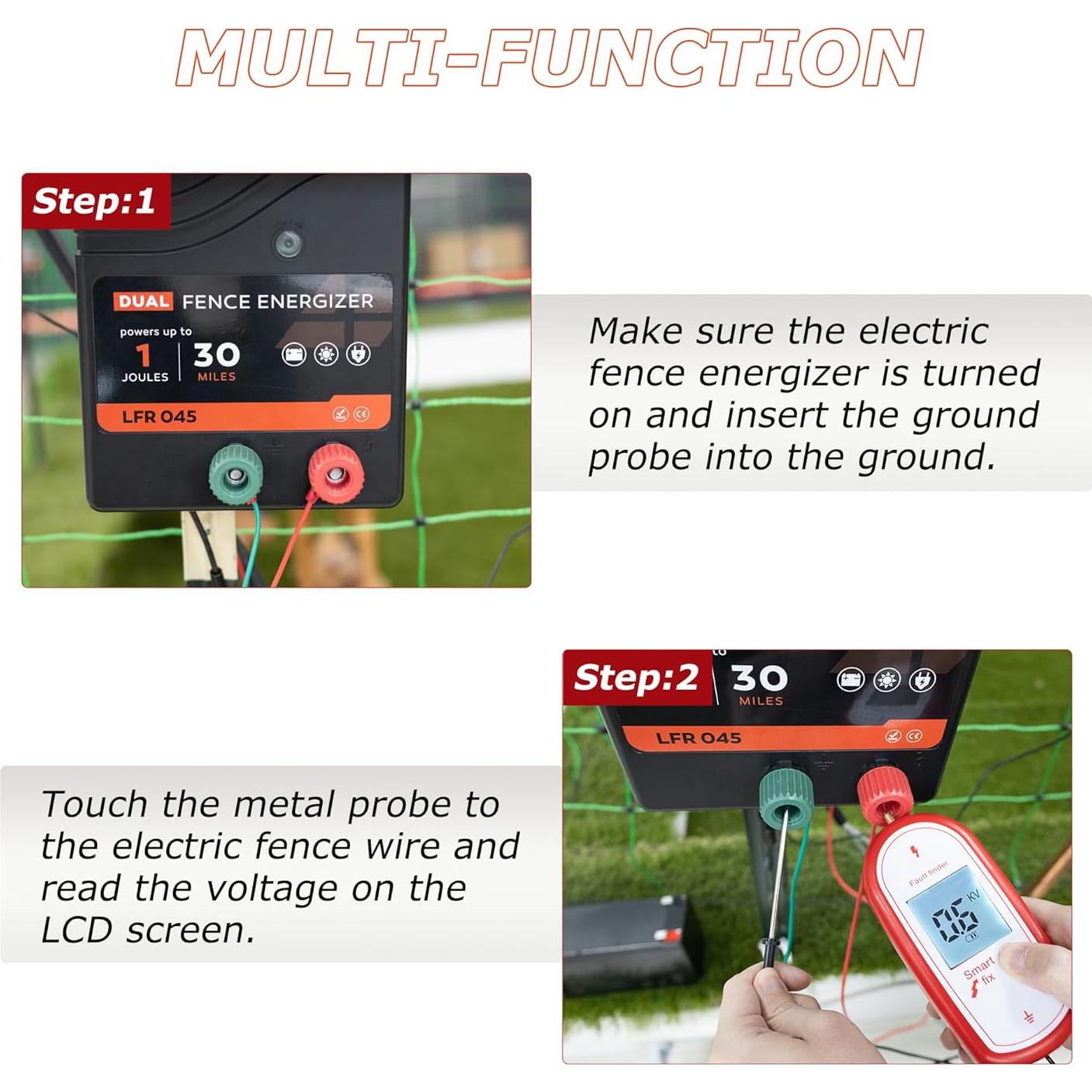 Probador de Voltaje de Cerca Eléctrica Doraami 200-15000V