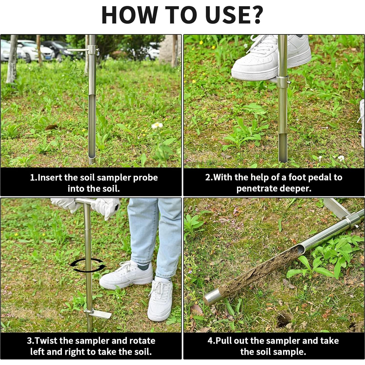 Sonda de Suelo TIRYIUOU 91 cm Acero Inoxidable con Pedal