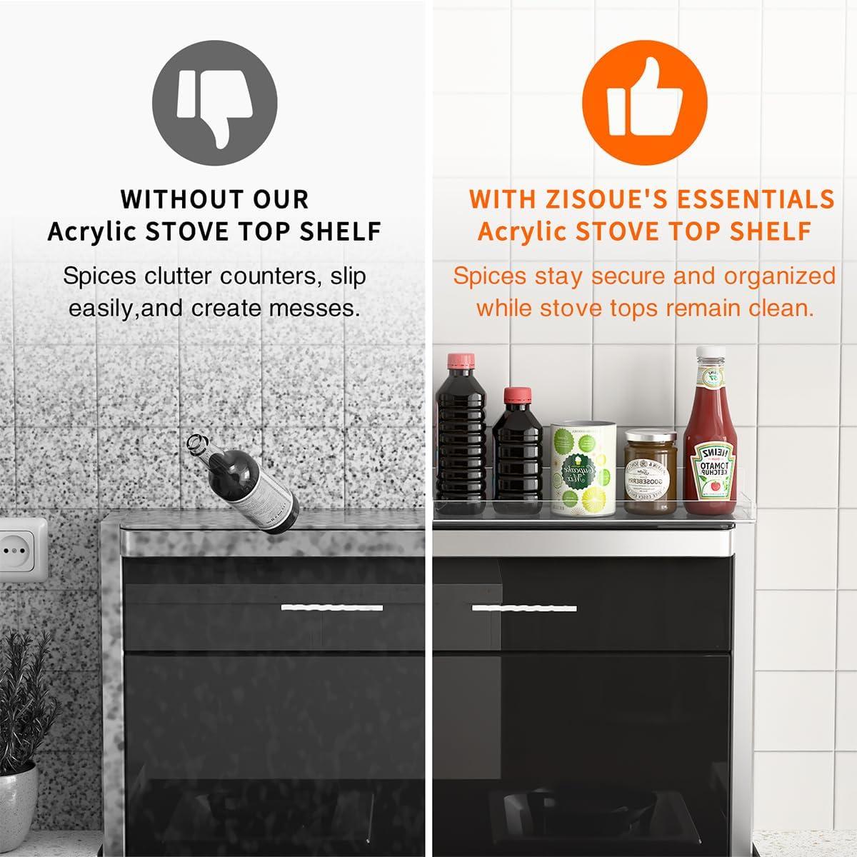 Estante de Acrílico Zisoue 76,2 cm para Cocina Organizador