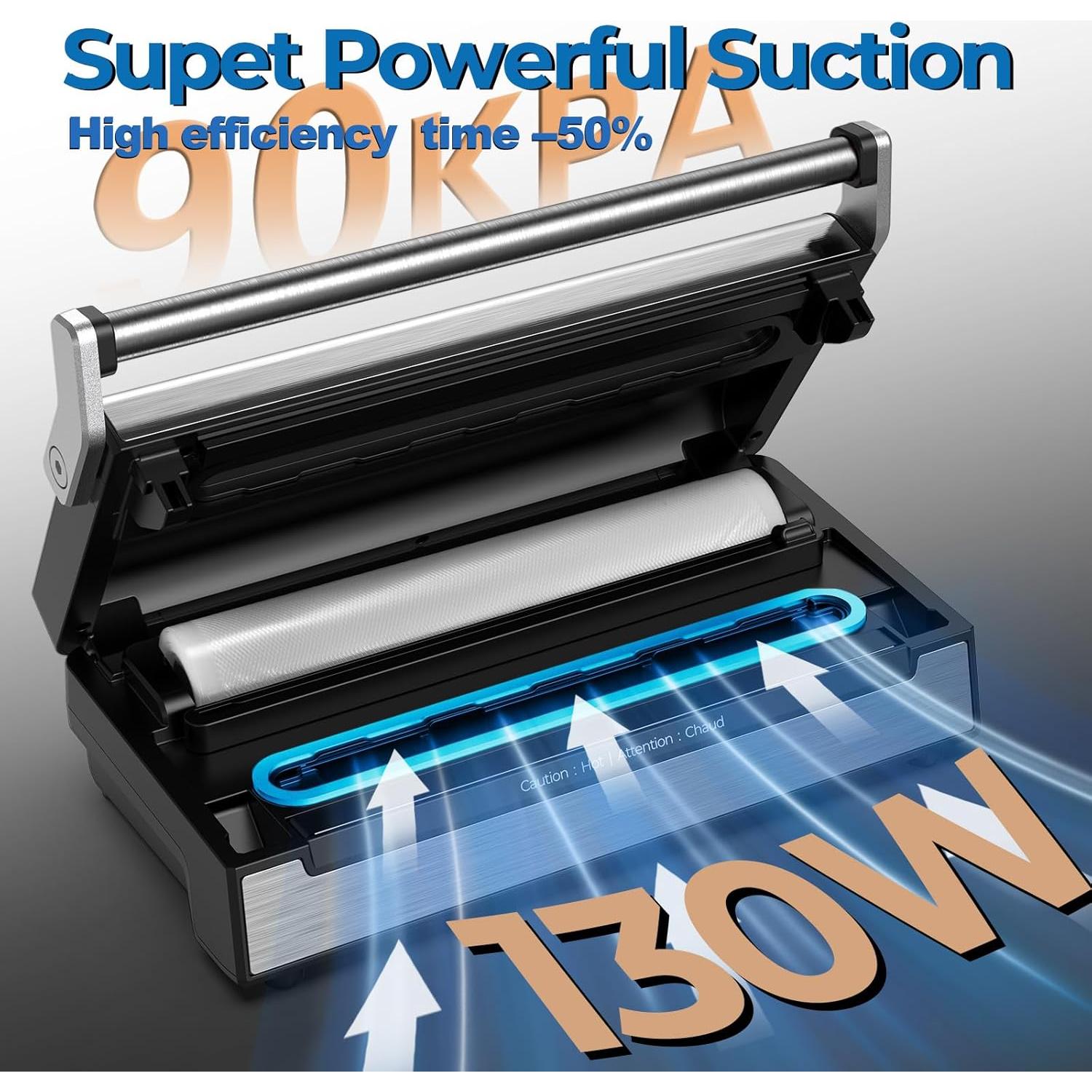 Sellador al vacío AKDGY 90Kpa acero inoxidable 130W