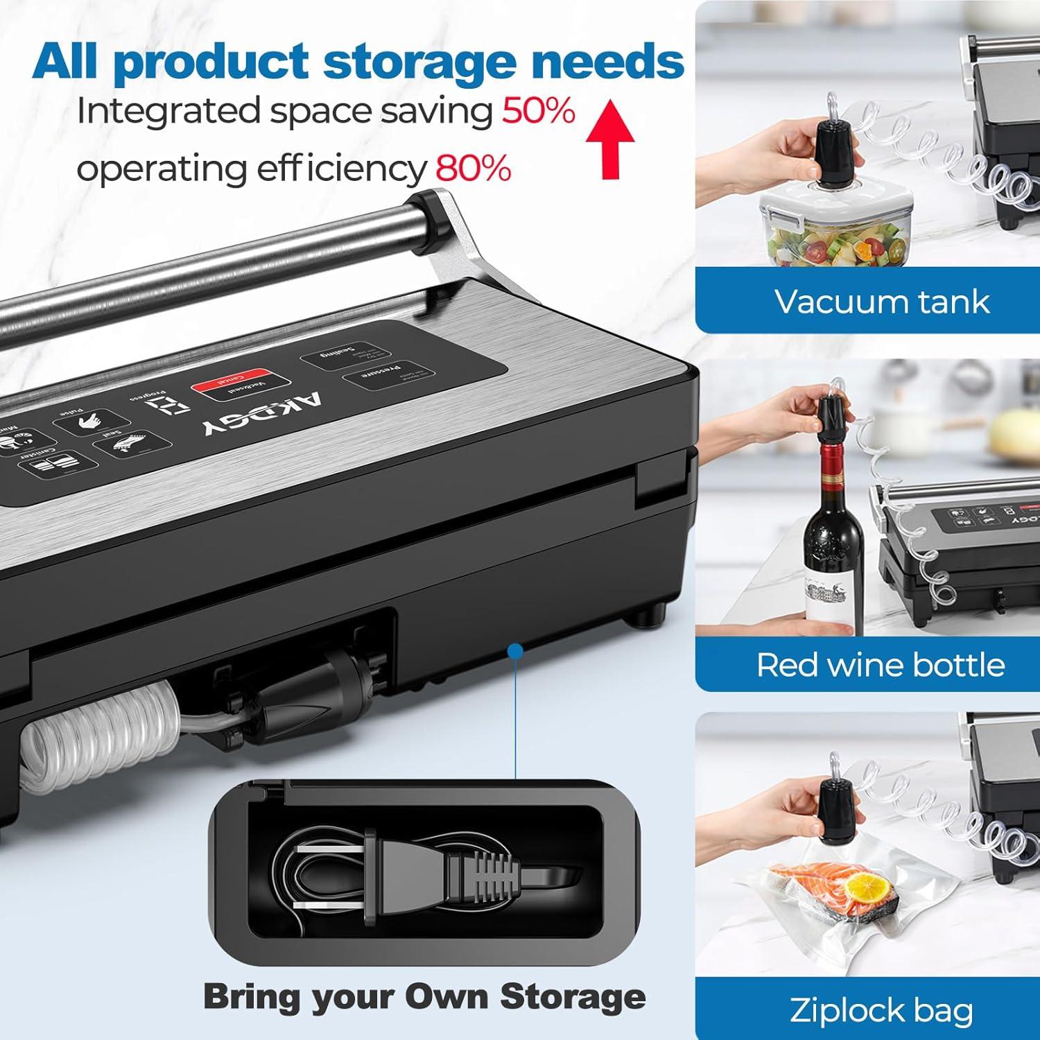 Sellador al vacío AKDGY 90Kpa acero inoxidable 130W