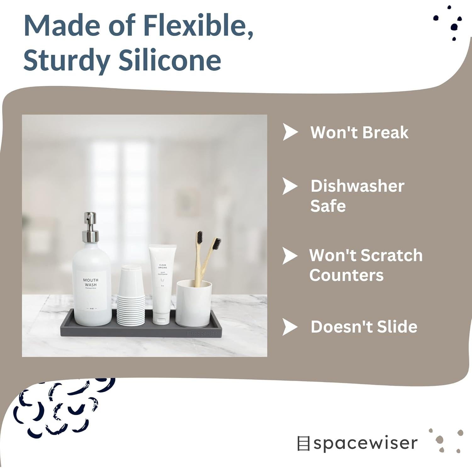 Bandeja de Silicona Spacewiser 29,72 cm Gris Moderno