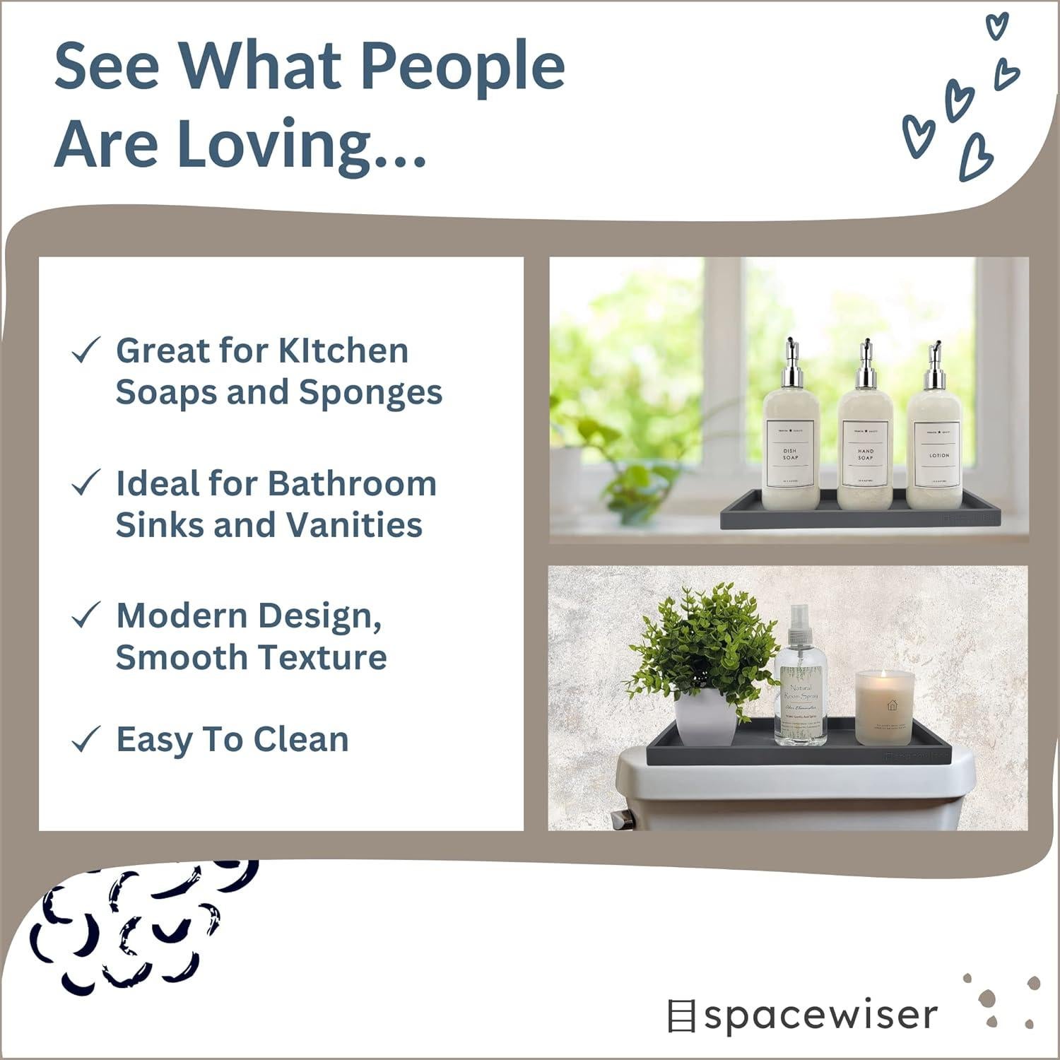 Bandeja de Silicona Spacewiser 29,72 cm Gris Moderno