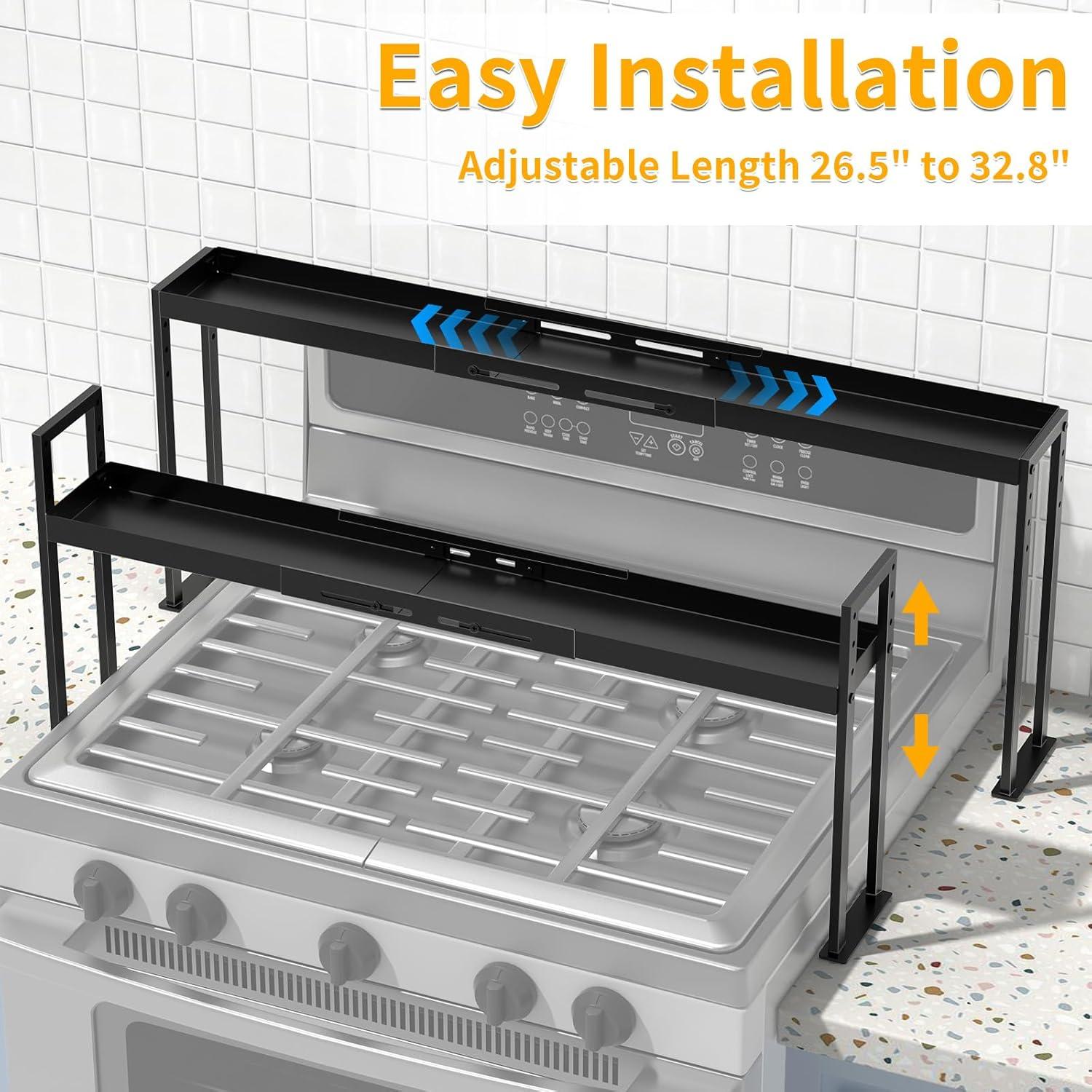 Estante para Especias ZDDLOINP Ajustable 4 Niveles Negro