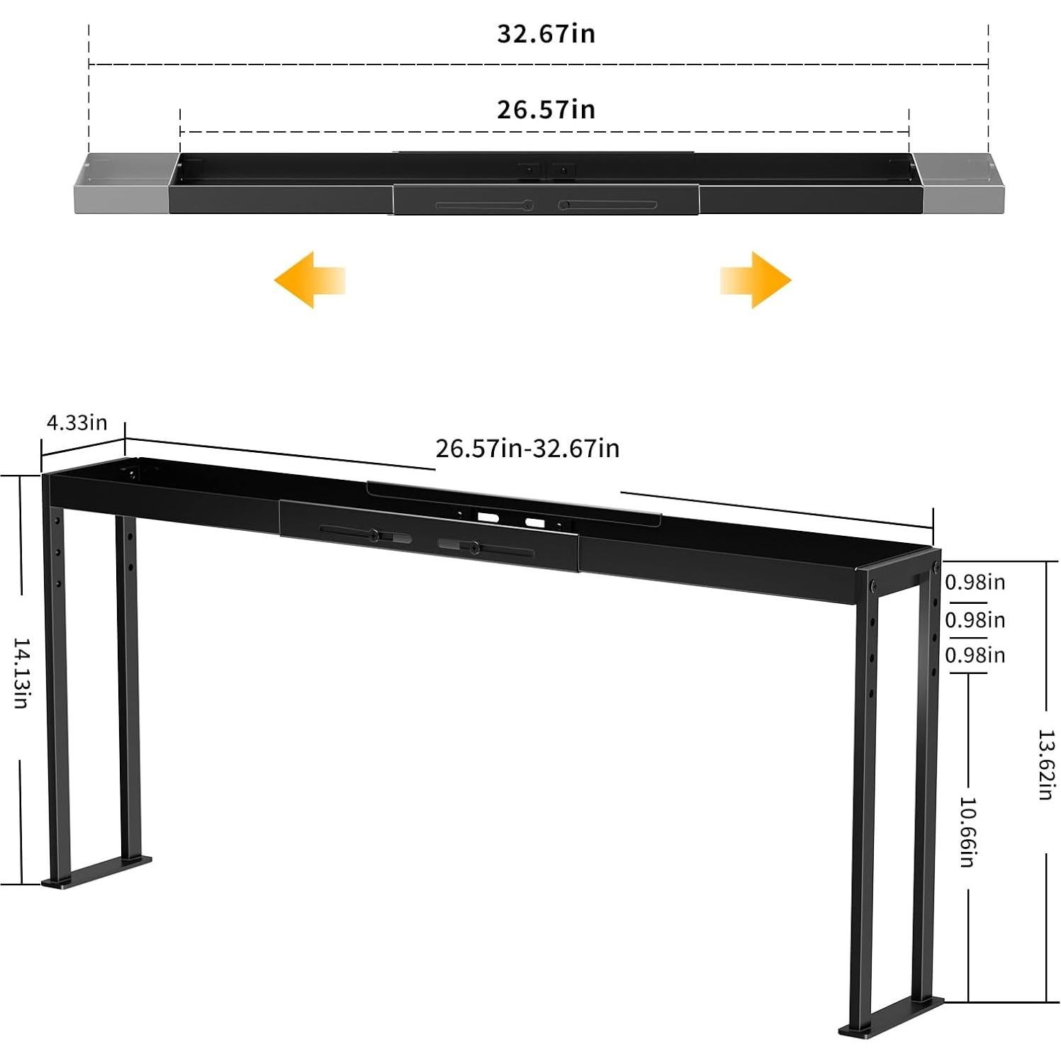 Estante para Especias ZDDLOINP Ajustable 4 Niveles Negro