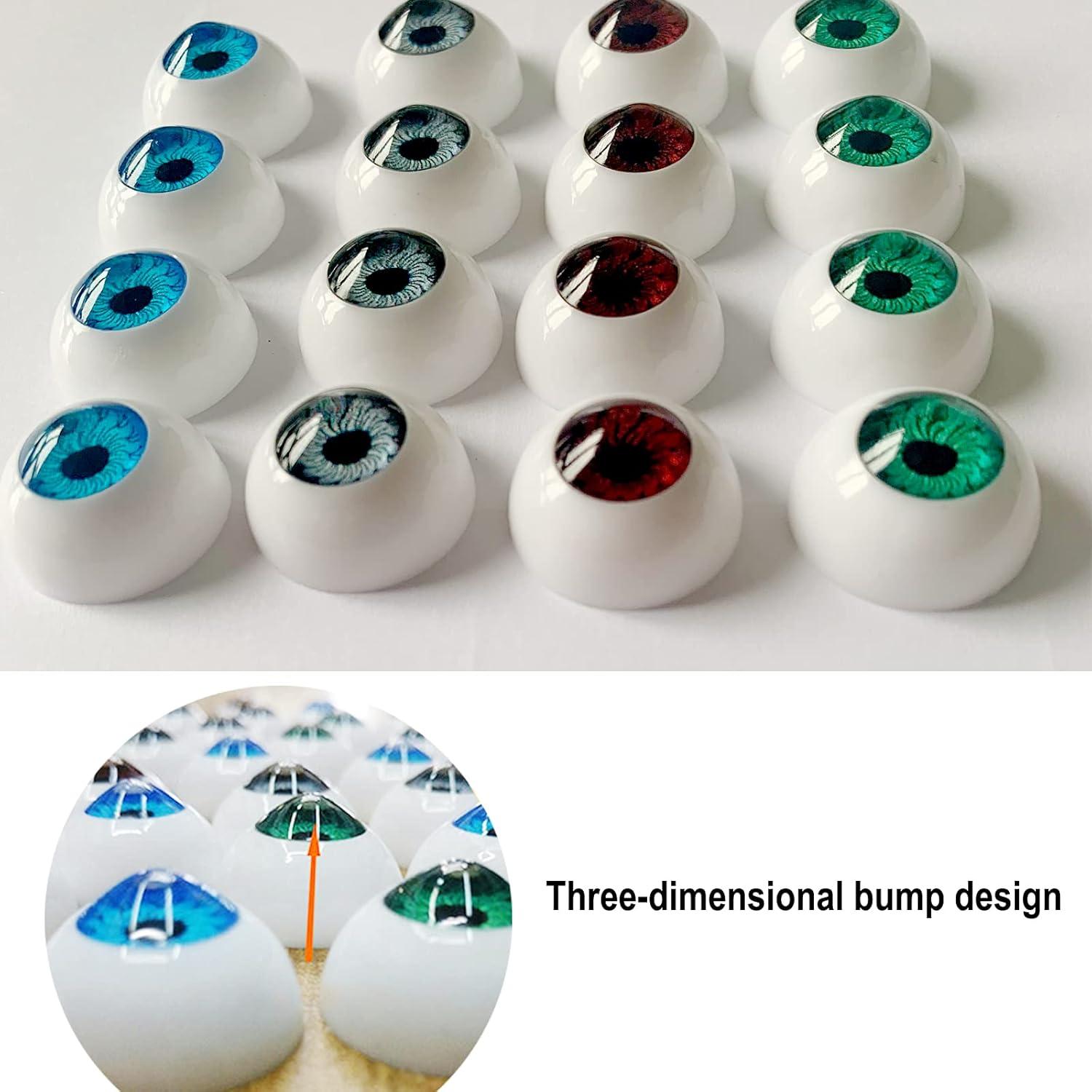 Ojos Acrílicos Jashem 22mm 8 Pares para Manualidades