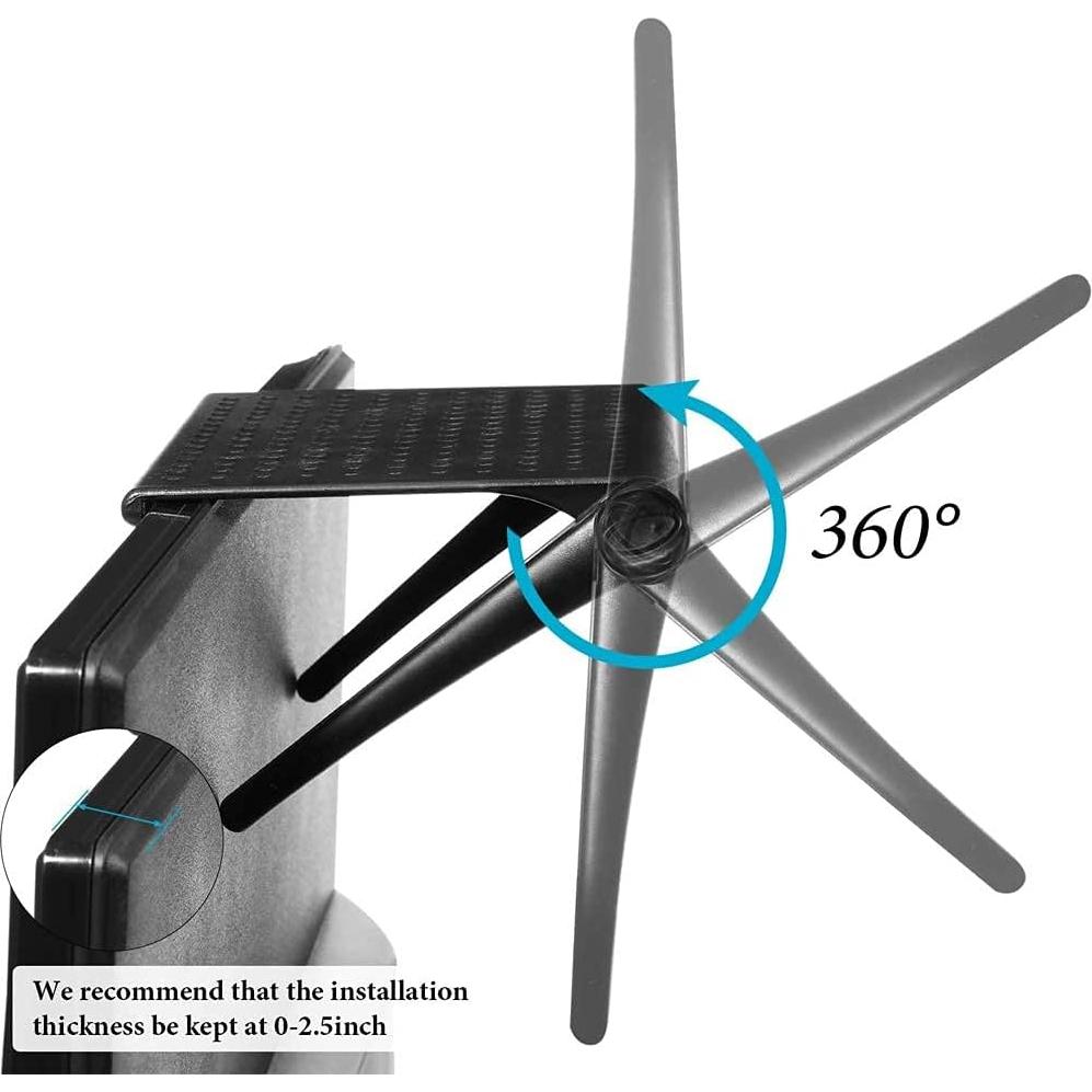 Estante Superior Hniuyun para TV y Monitor 2 Piezas Negro