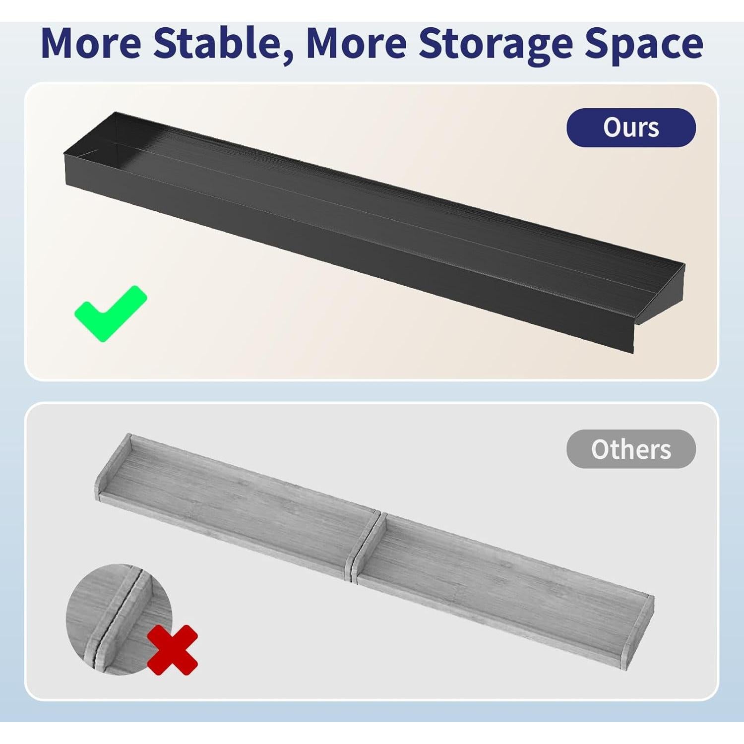 Estante Magnético Mount Walker 76 cm Acero Inoxidable Negro