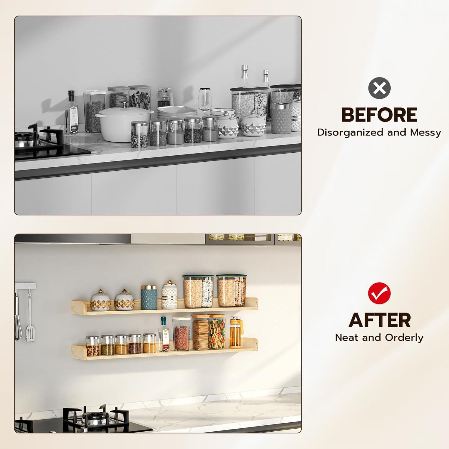 Estante Magnético de Madera Fun Memories 76,2 cm Natural