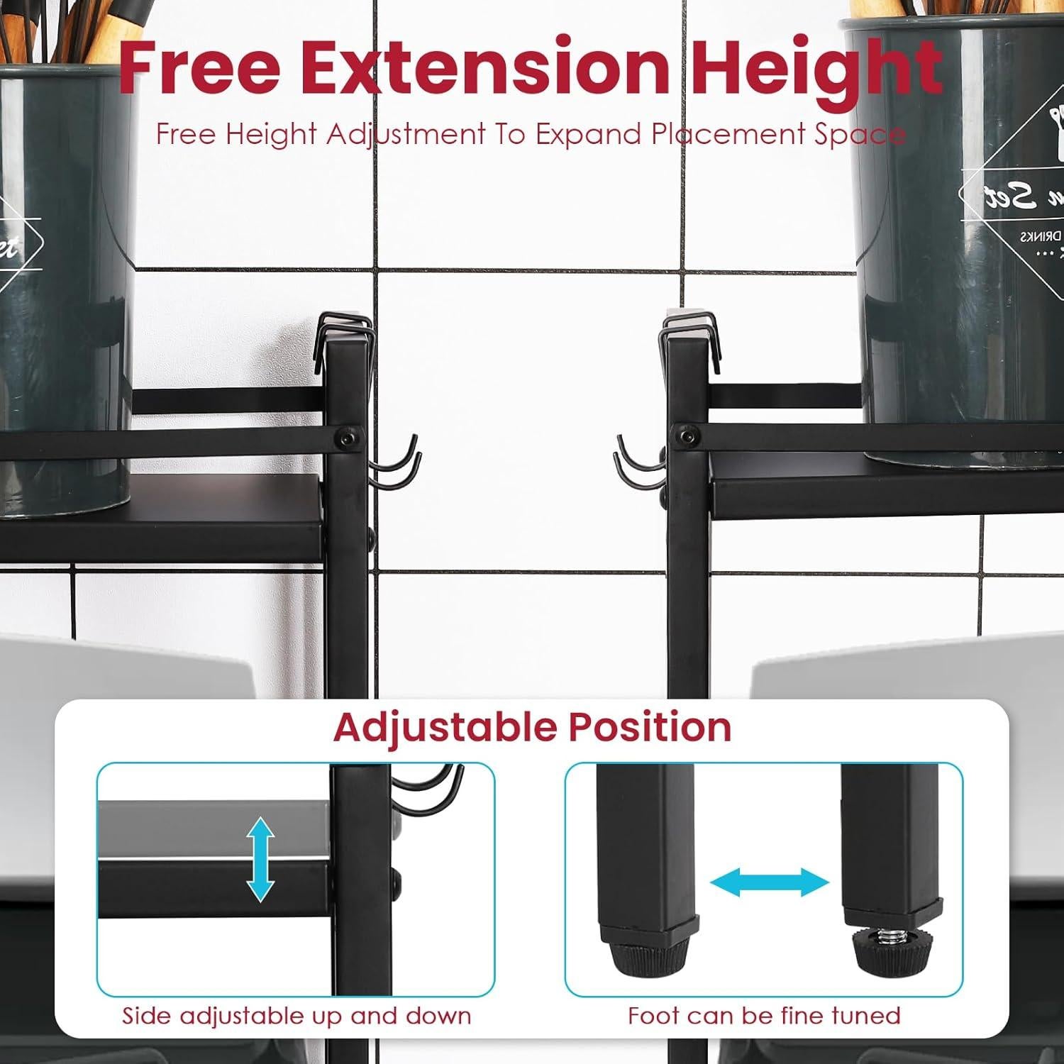 Estante Superior de Cocina Yudeke Negro 80x12x34 cm