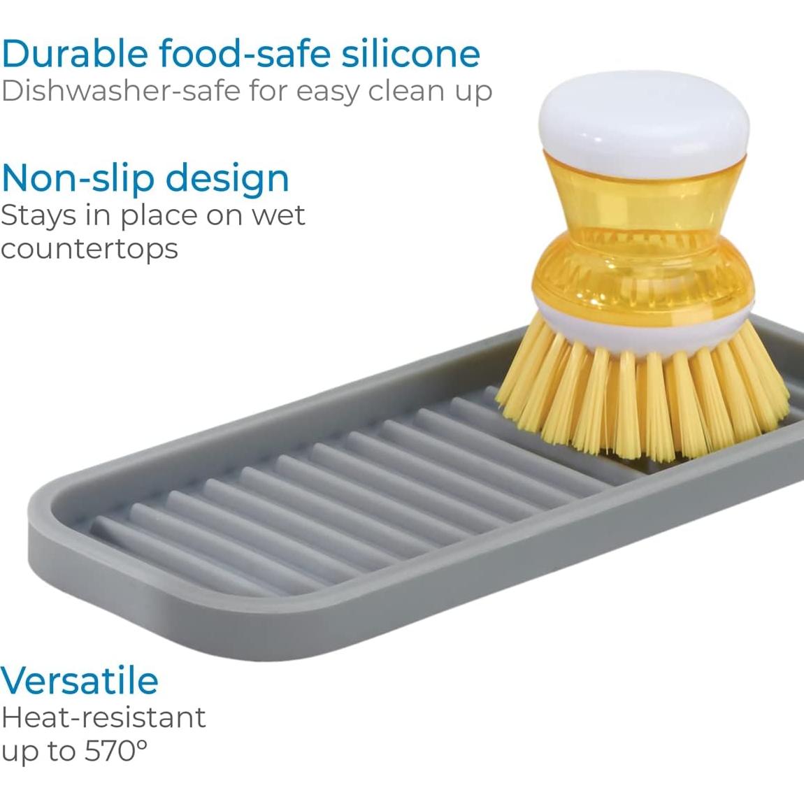 Bandeja de Fregadero Silicona iDesign 63883 Gris 22.86x8.89cm