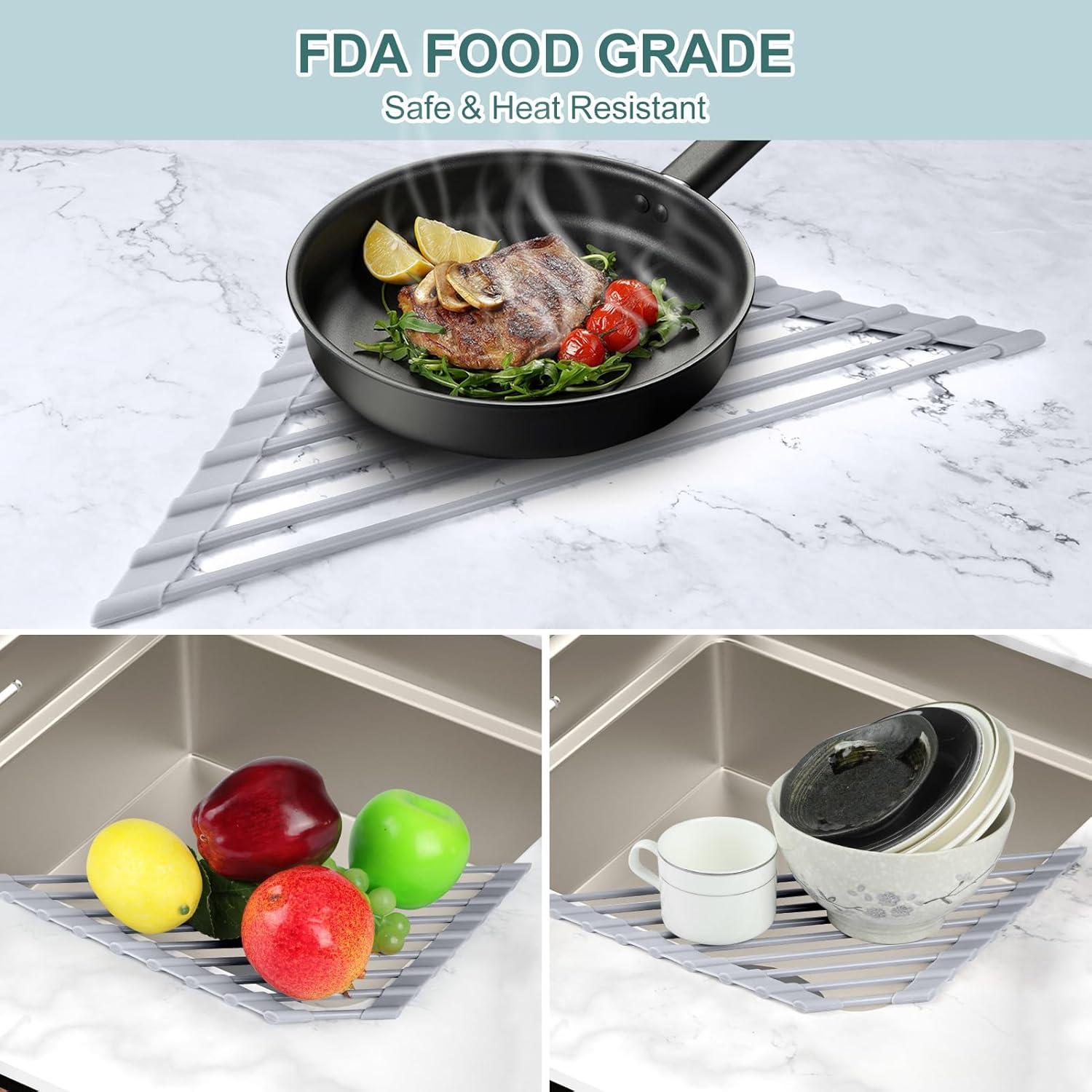 MERRYBOX Soporte Plegable para Secar Platos Triangular 0.24kg