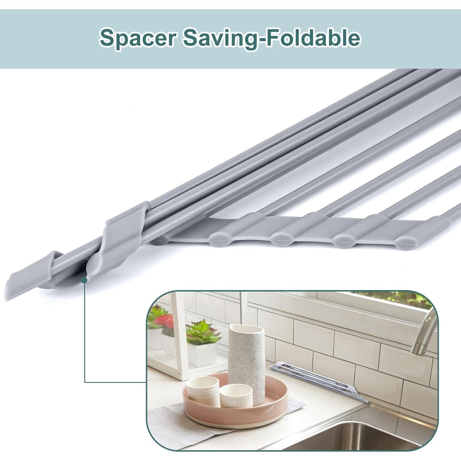 MERRYBOX Soporte Plegable para Secar Platos Triangular 0.24kg