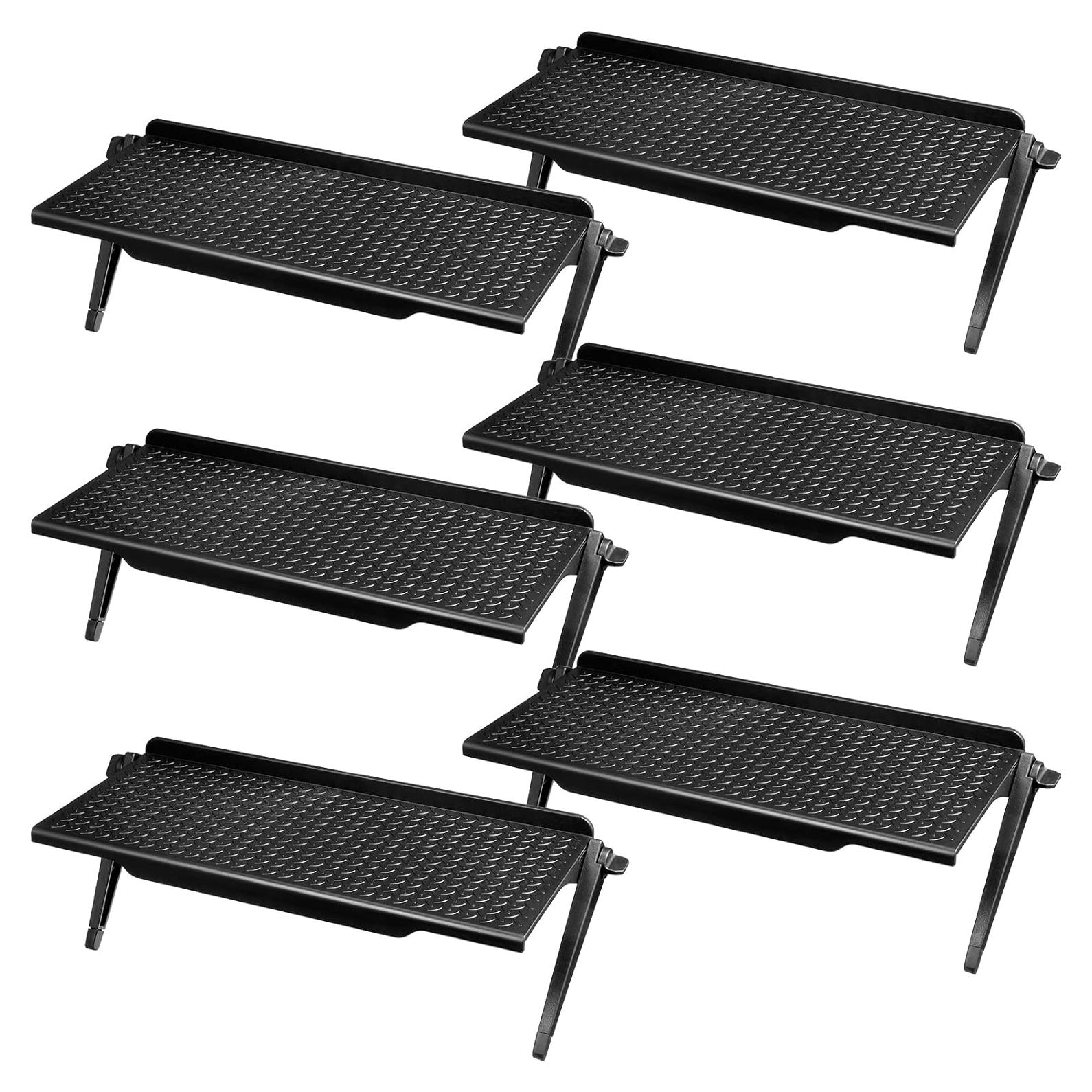 Estante Superior Ajustable Hoteam 6 Piezas Negro 300x115mm