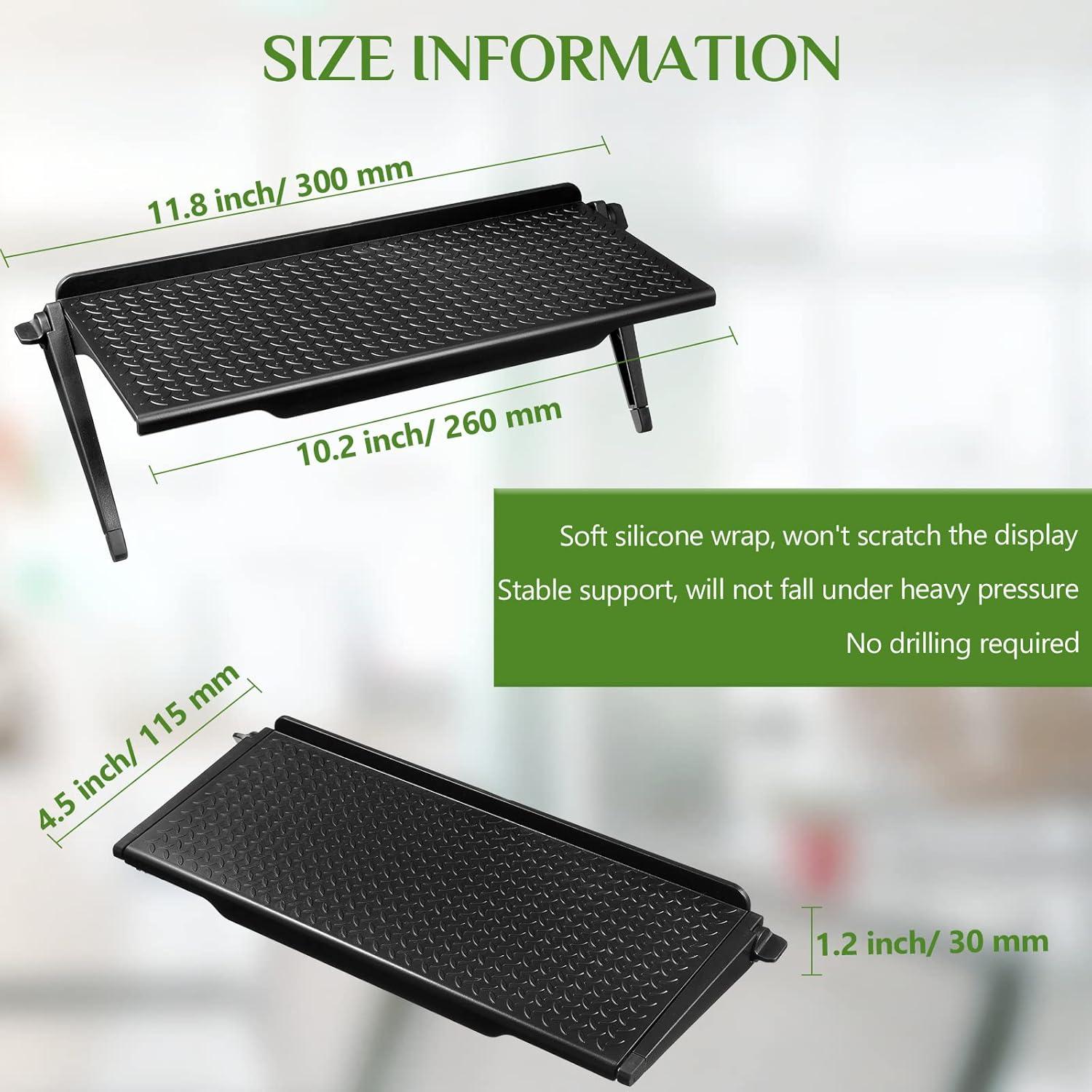 Estante Superior Ajustable Hoteam 6 Piezas Negro 300x115mm