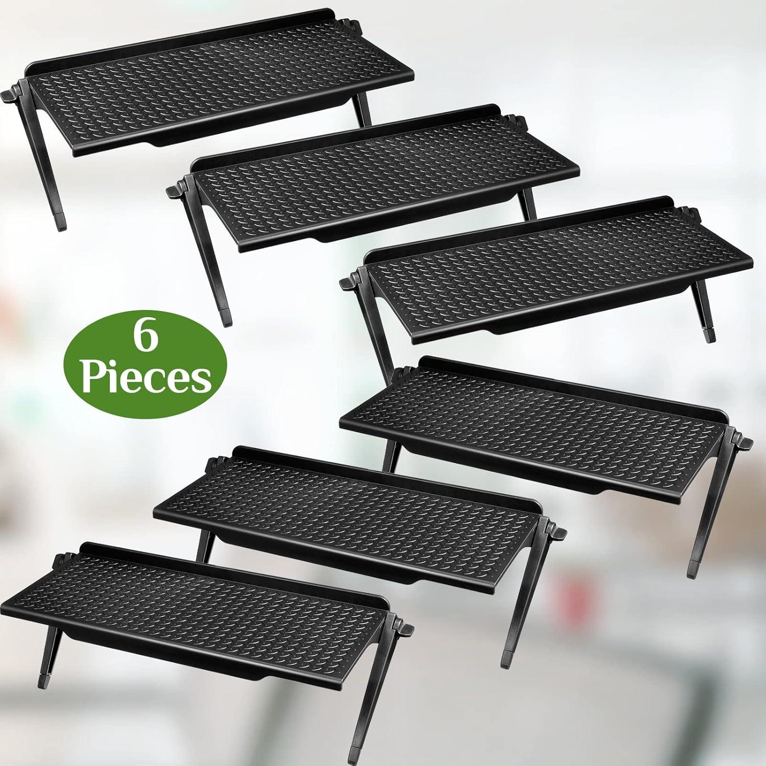 Estante Superior Ajustable Hoteam 6 Piezas Negro 300x115mm