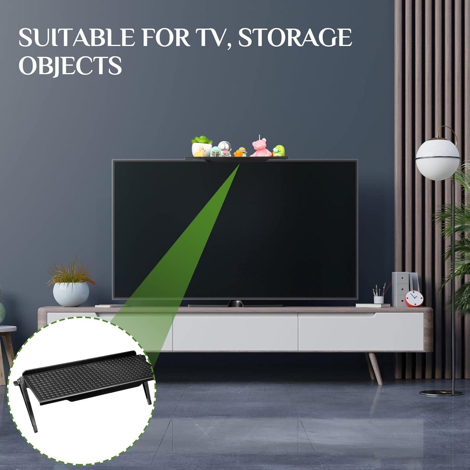 Estante Superior Ajustable Hoteam 6 Piezas Negro 300x115mm