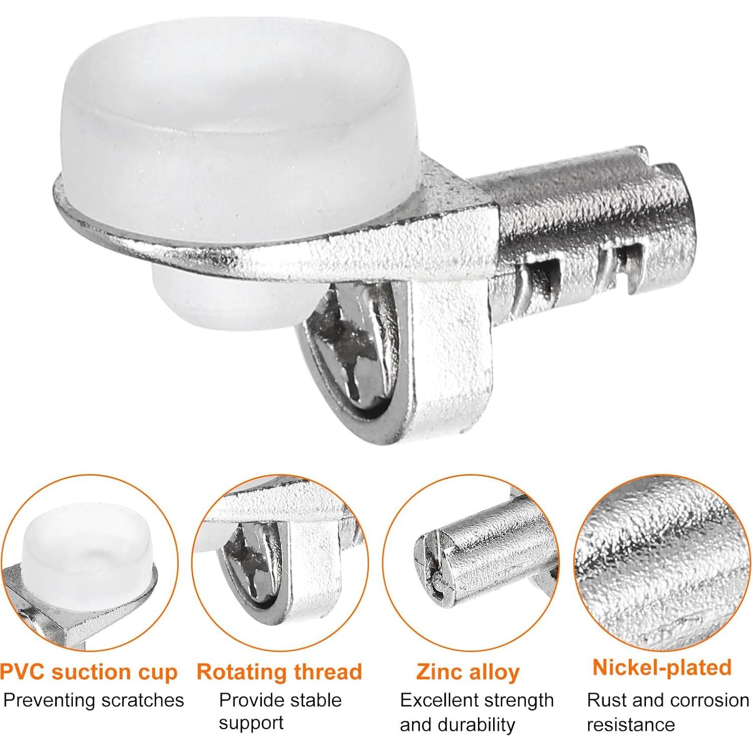 Soportes de Estante Ajustables HARFINGTON 30pcs 5mm Zinc