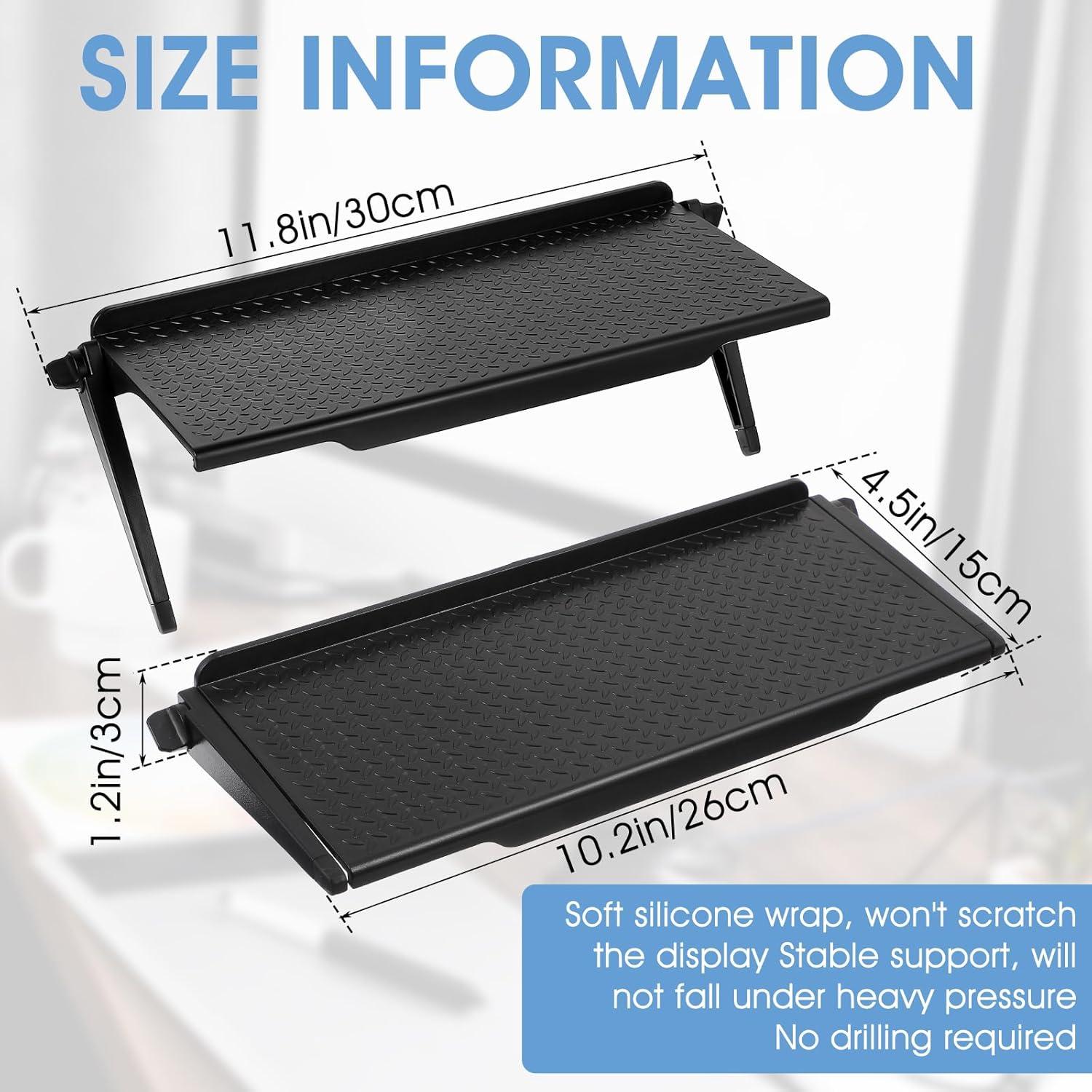 Estante Superior de Monitor wutfuooo 6 Piezas Ajustable Negro