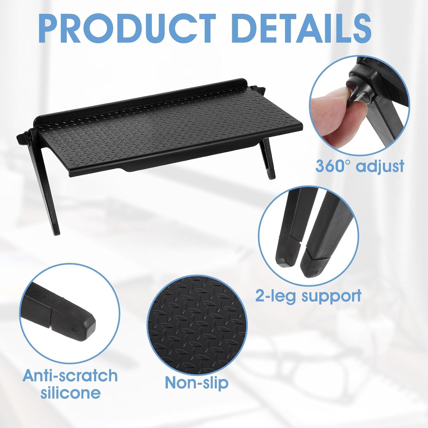 Estante Superior de Monitor wutfuooo 6 Piezas Ajustable Negro