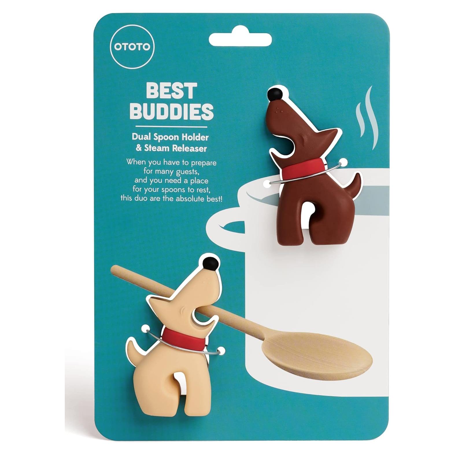 Soporte de Cuchara Divertido OTOTO Mejores Amigos 7,6 cm