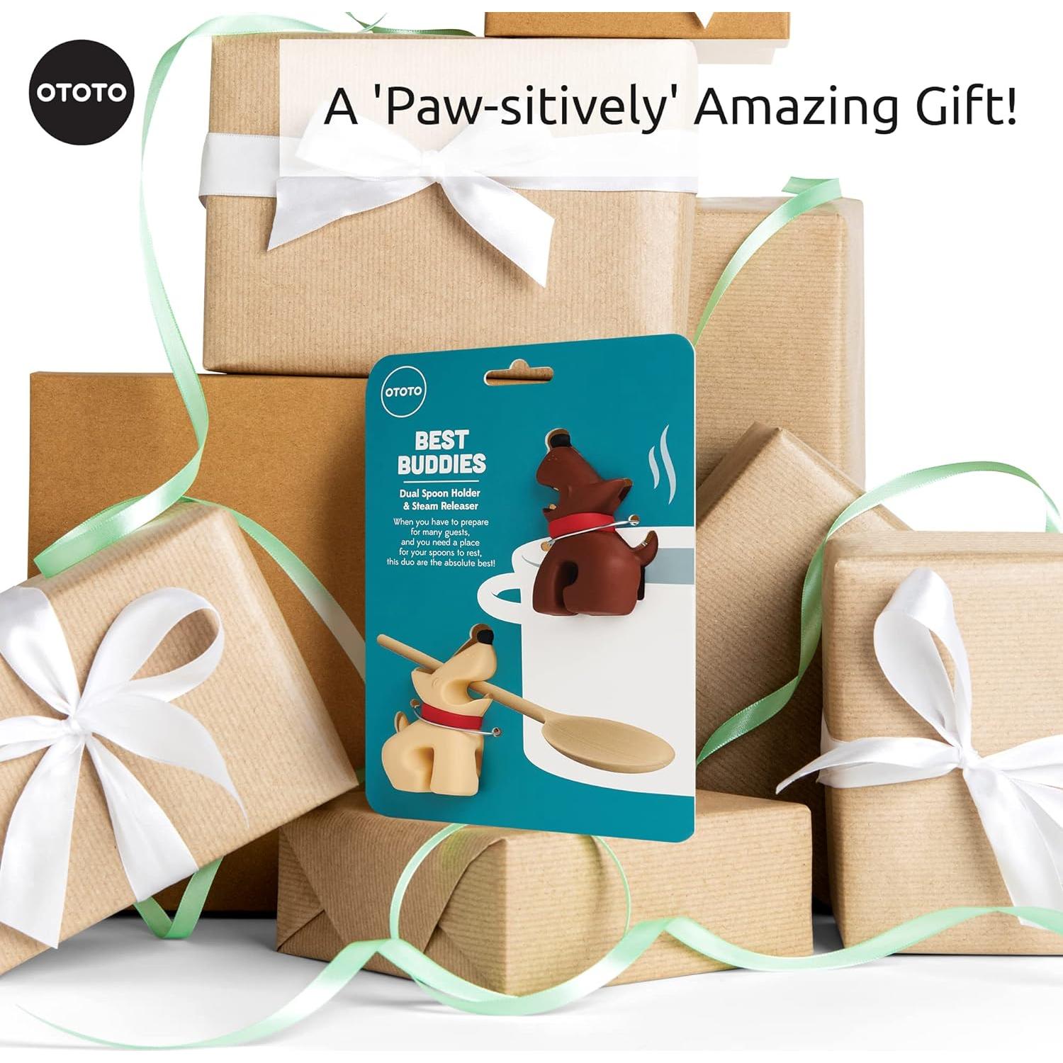 Soporte de Cuchara Divertido OTOTO Mejores Amigos 7,6 cm