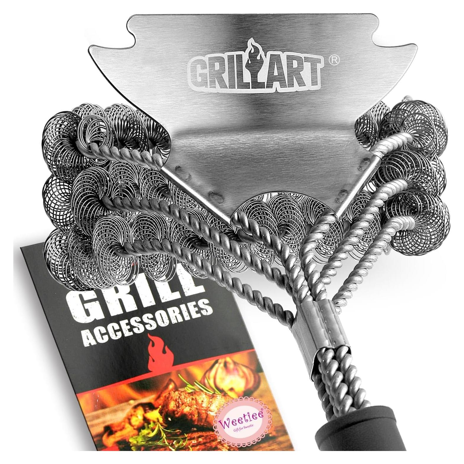 Limpiador de Parrilla Weetiee Sin Cerdas 45.72 cm Acero Inoxidable