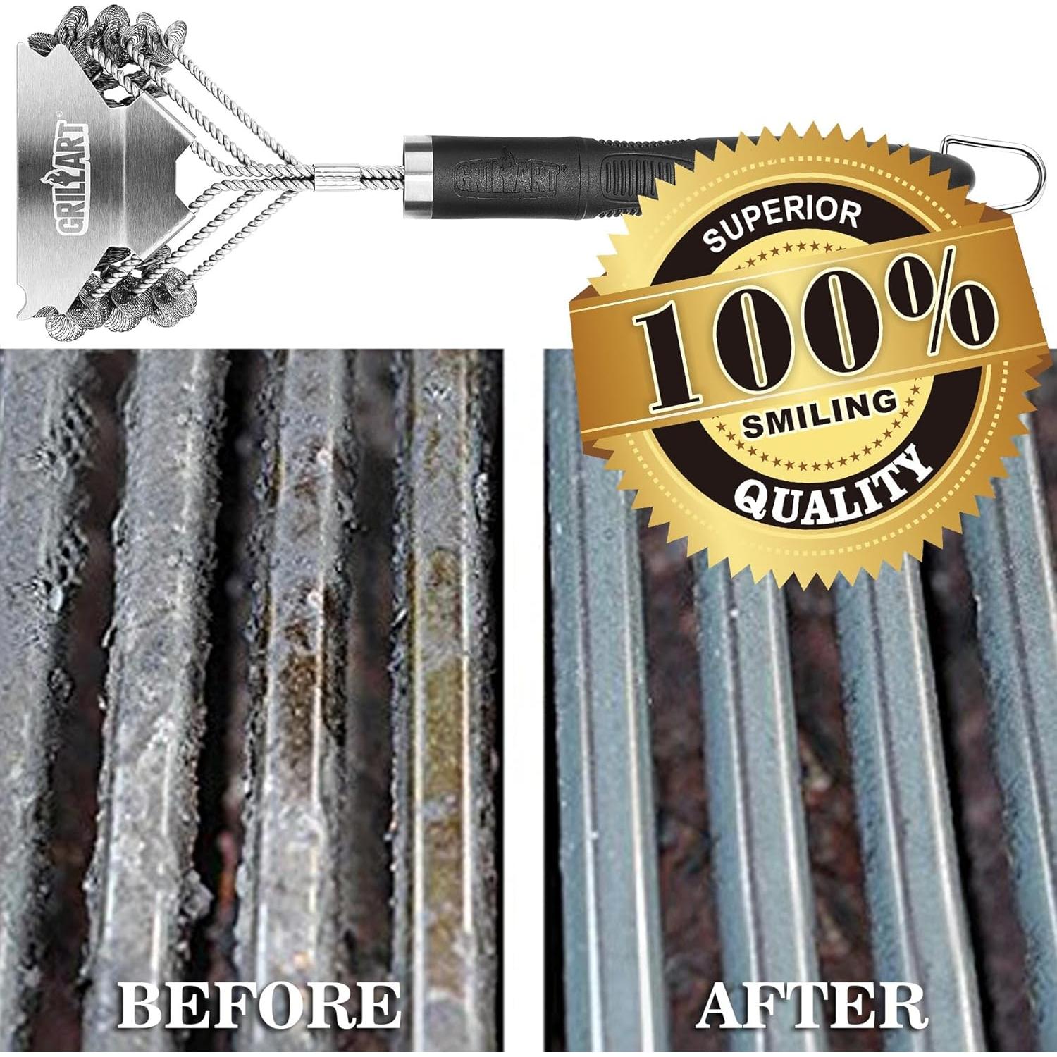 Limpiador de Parrilla Weetiee Sin Cerdas 45.72 cm Acero Inoxidable