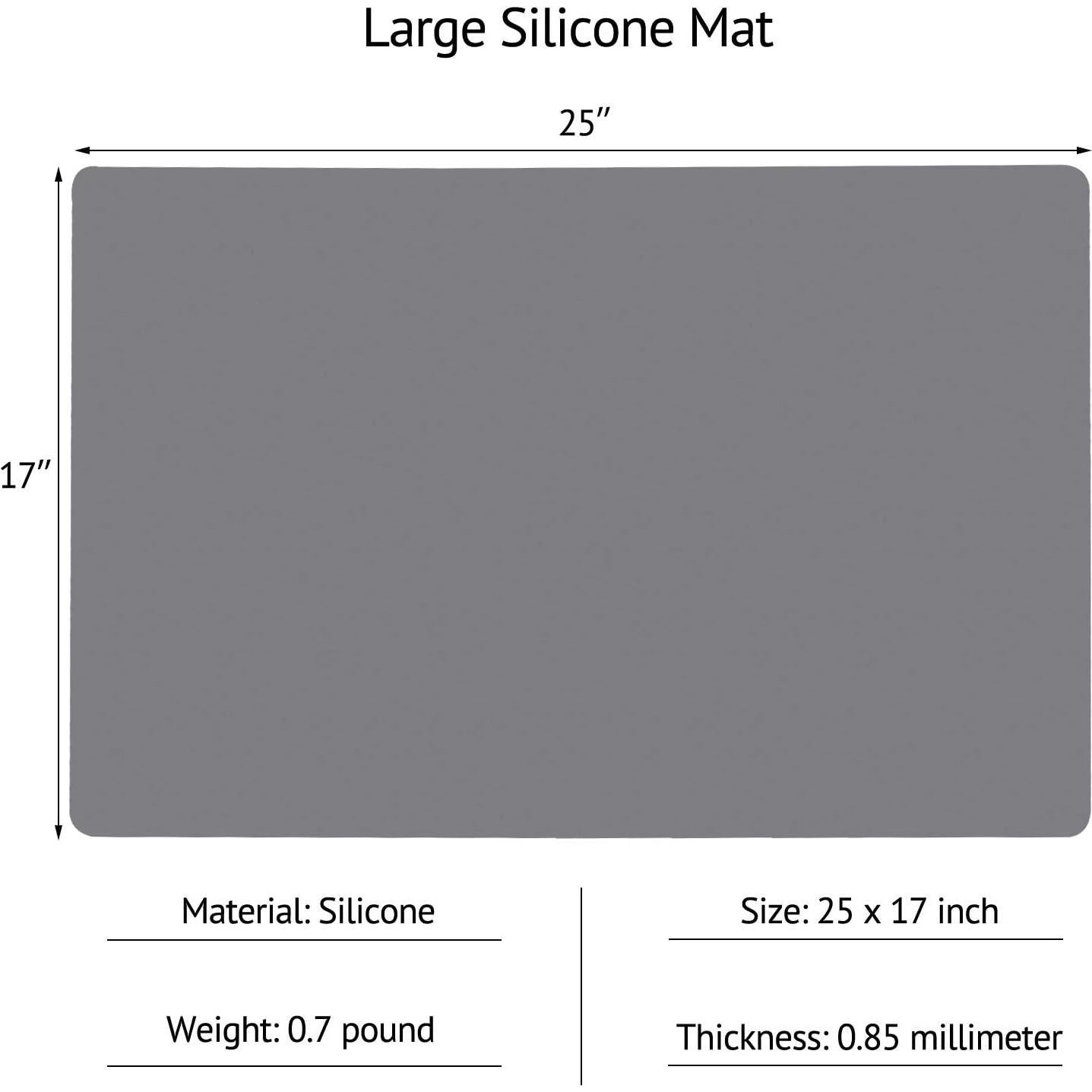 Tapete de Silicona Gartful 63.5x43.2cm Antideslizante Gris