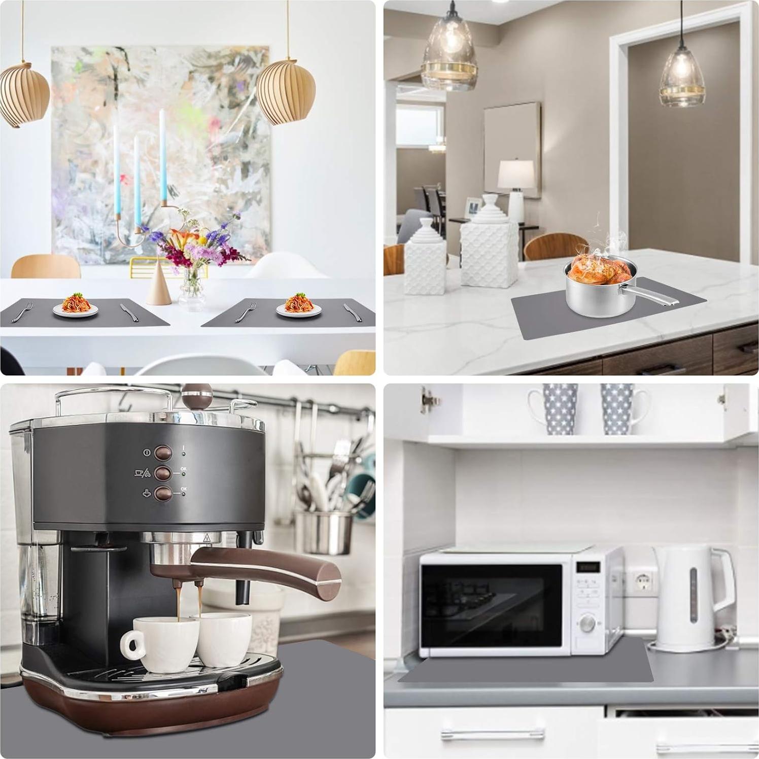 Tapete de Silicona Gartful 63.5x43.2cm Antideslizante Gris