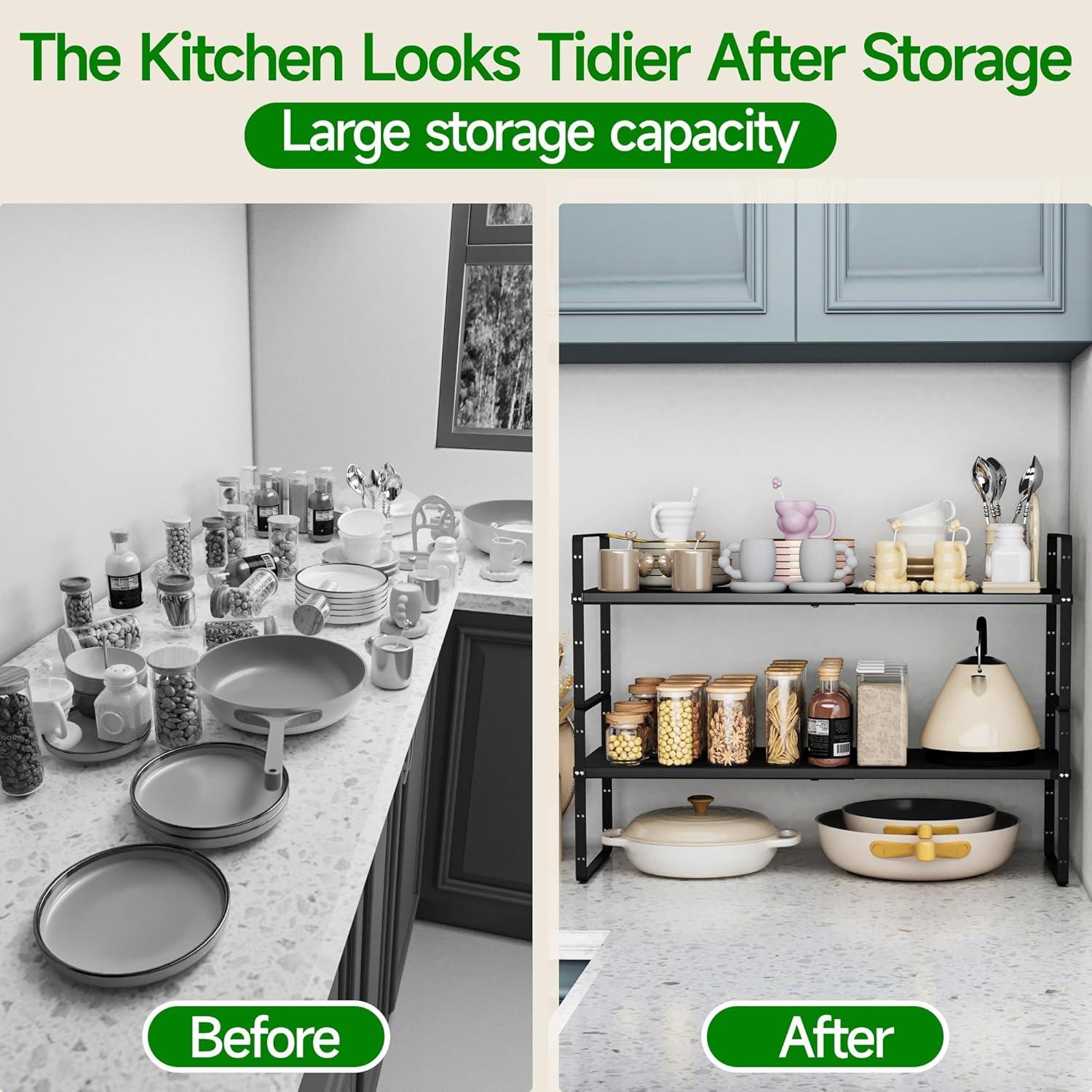 Estante Organizador Expandible LOCVCDA para Cocina 42-68 cm