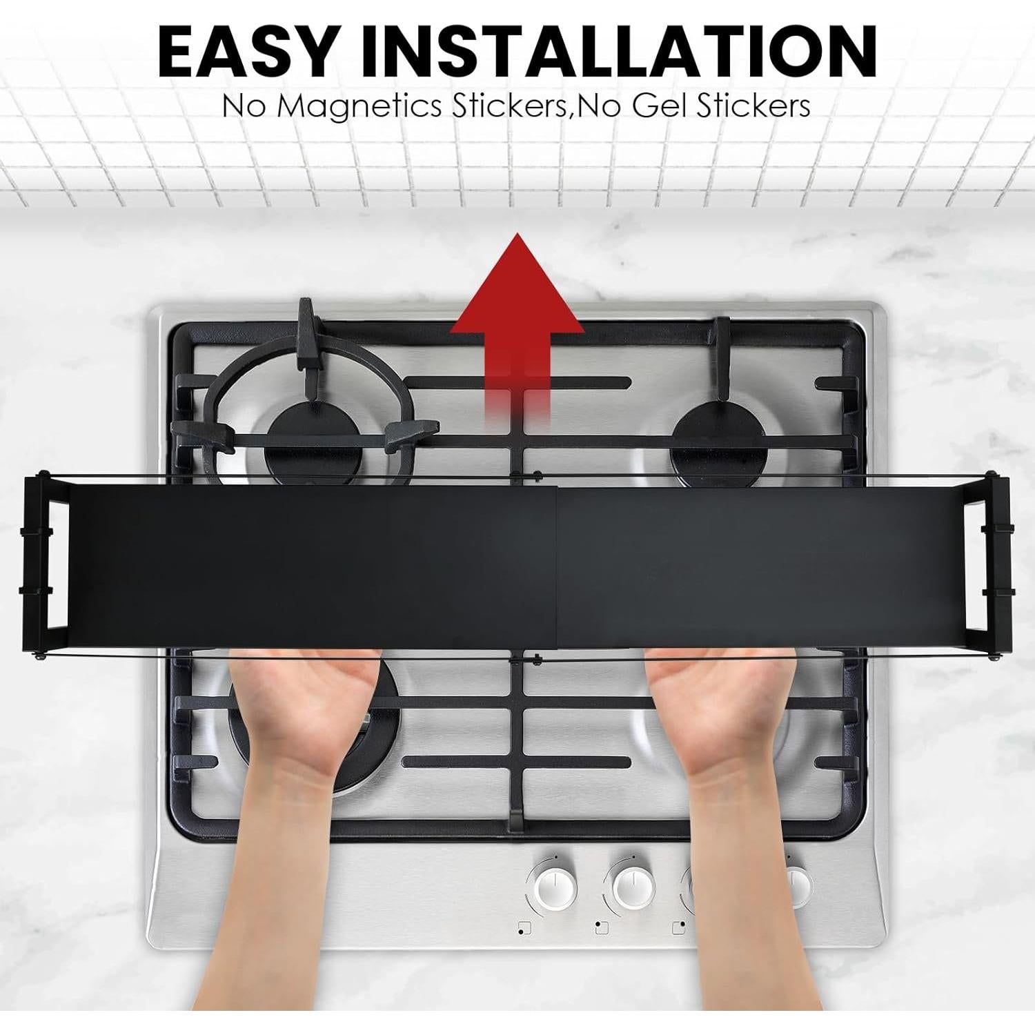 Estante de Cocina Yudeke Ajustable con Ganchos Negro 1.49kg