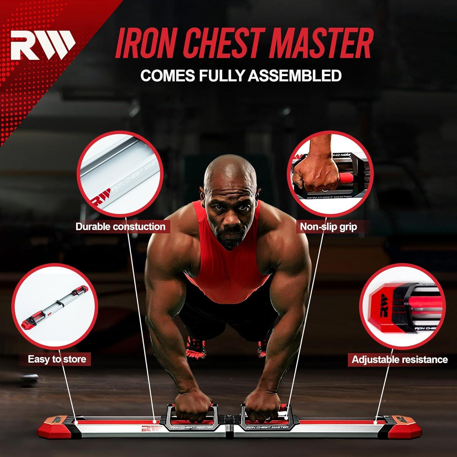 Máquina de Flexiones Iron Chest Master con Bandas 120 lbs