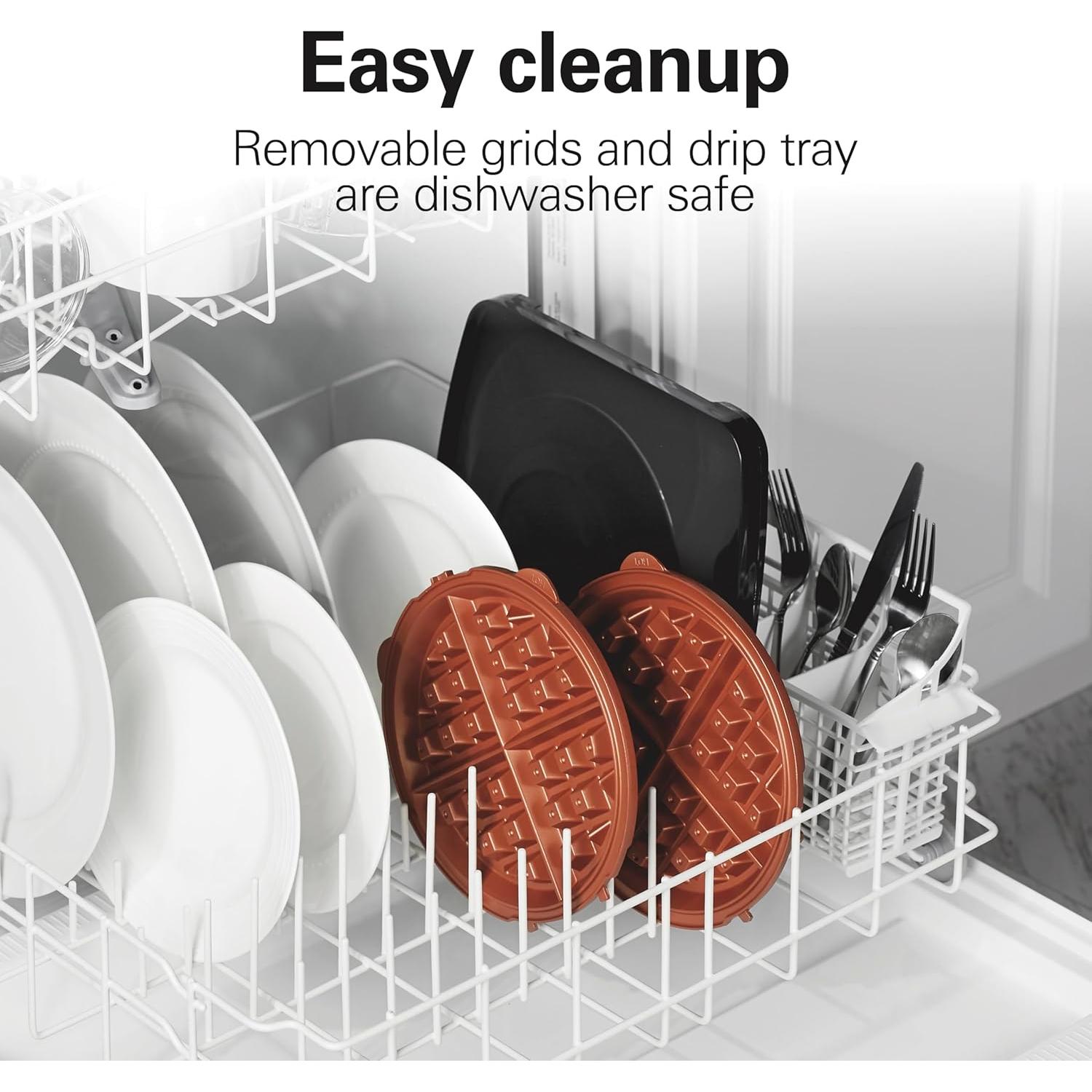 Máquina de Waffles Hamilton Beach 26031 Cerámica Antiadherente