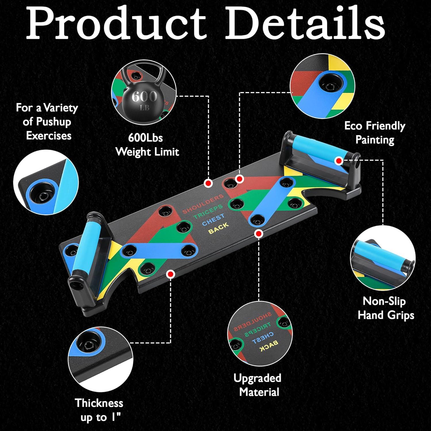 Tabla de Flexiones Multifuncional PurelyPure 15 en 1 - Portátil