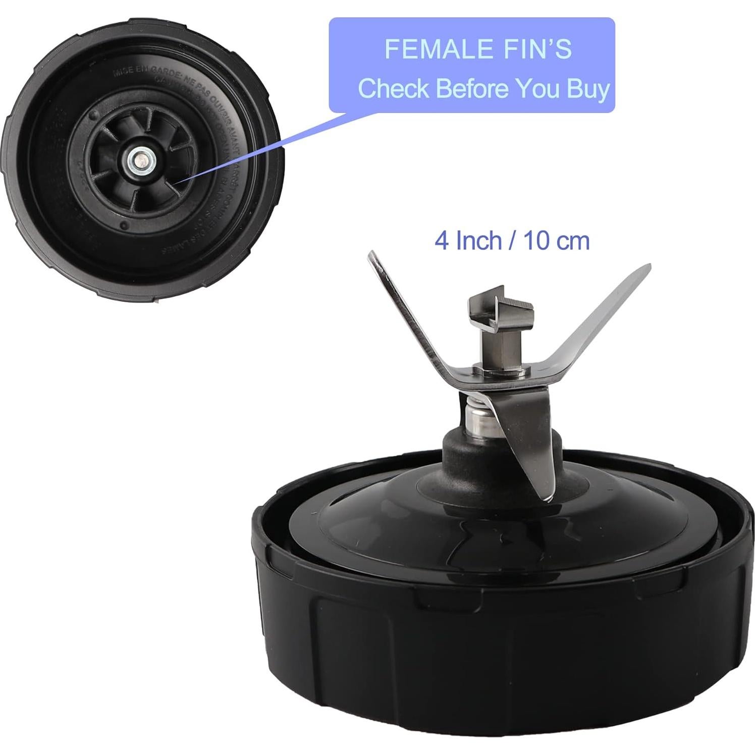 Cuchilla de Reemplazo 6 Aletas Ninja 10 cm para Licuadora