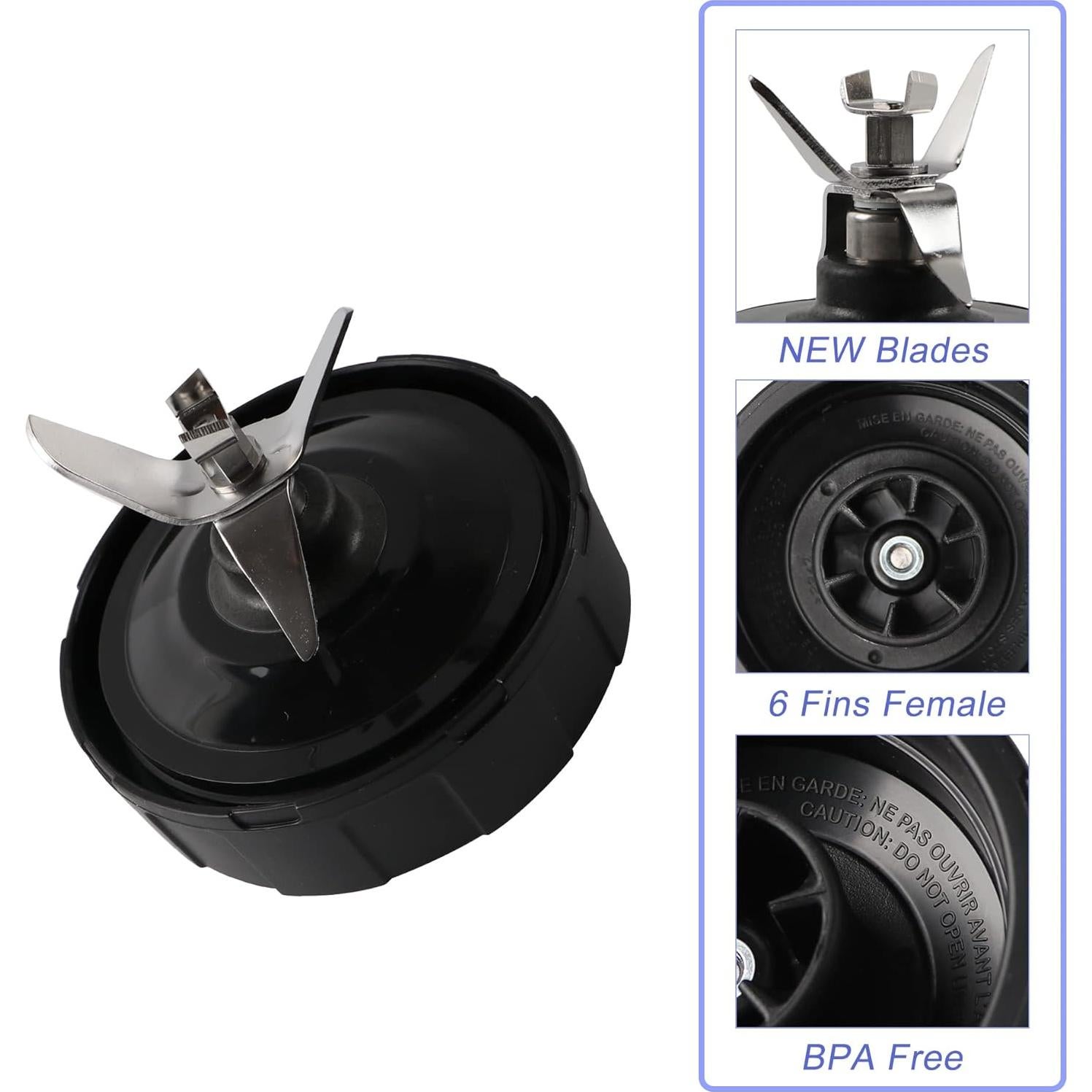 Cuchilla de Reemplazo 6 Aletas Ninja 10 cm para Licuadora