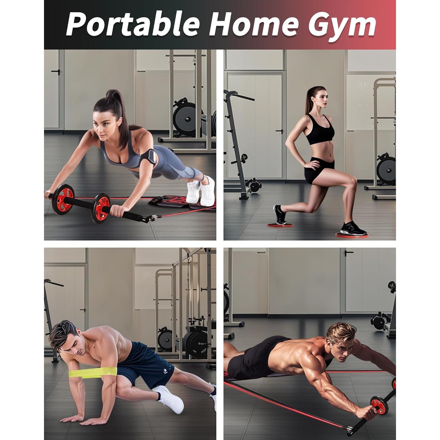 Sistema de Entrenamiento Portátil LAKXSF 9 en 1 con Tabla de Flexiones