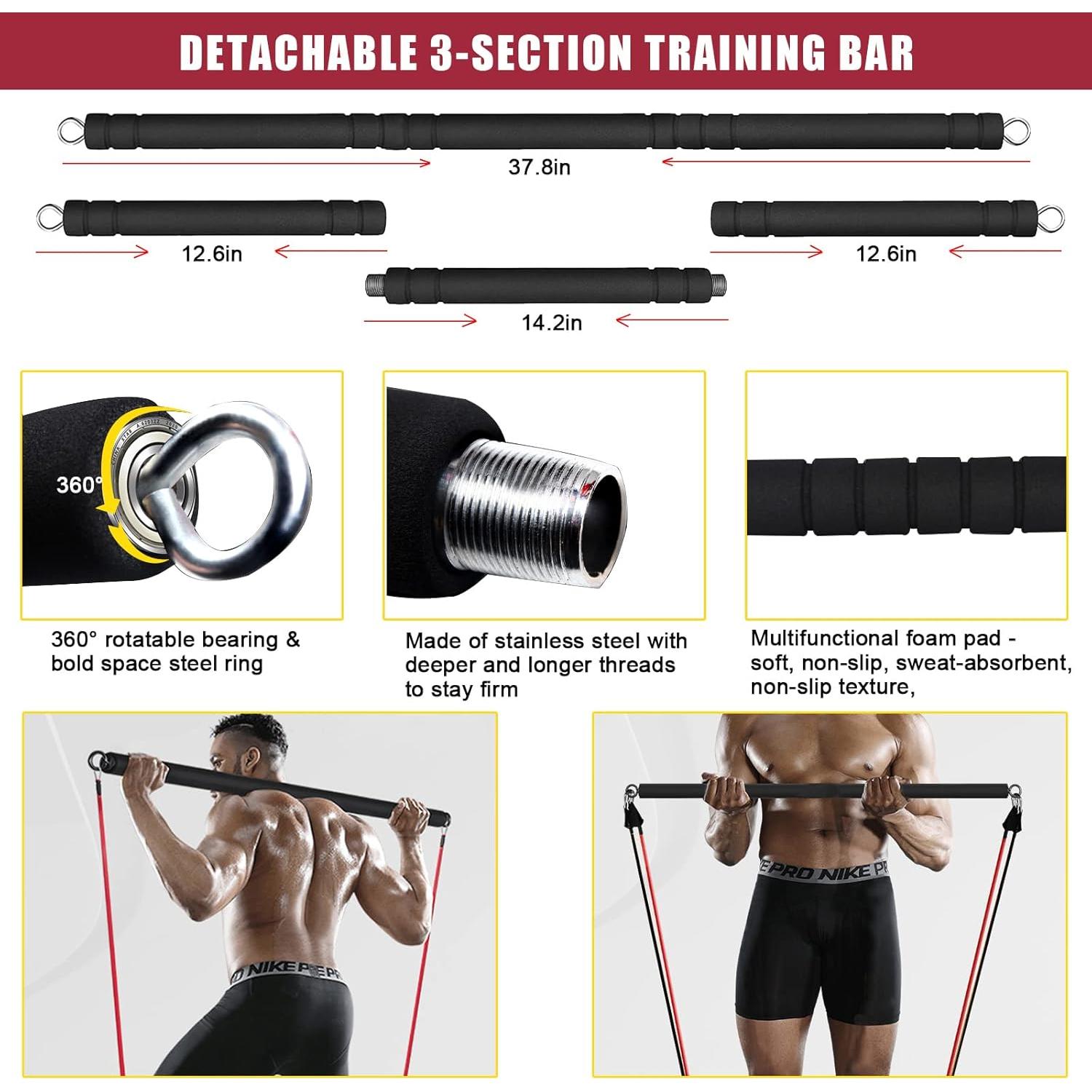 Sistema de Entrenamiento Portátil LAKXSF 9 en 1 con Tabla de Flexiones