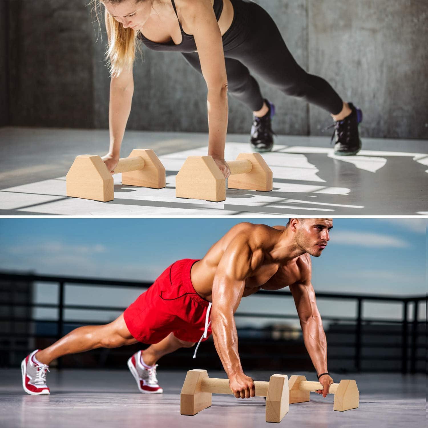 Soportes para Flexiones PELLOR Madera 25 cm Antideslizante