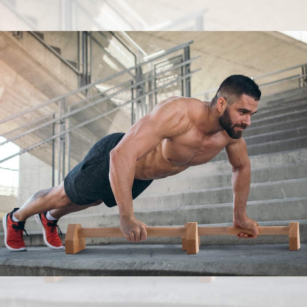 Soportes para Flexiones PELLOR Madera 25 cm Antideslizante