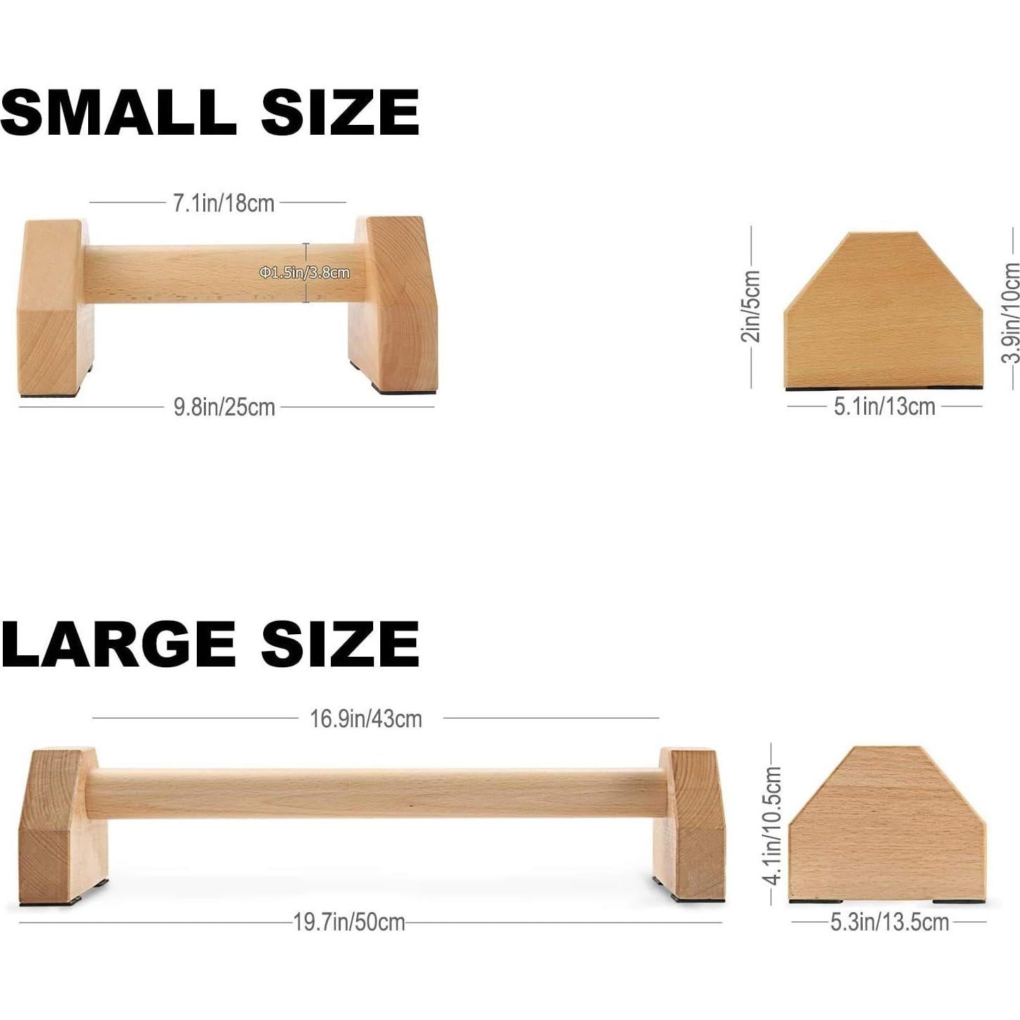 Soportes para Flexiones PELLOR Madera 25 cm Antideslizante