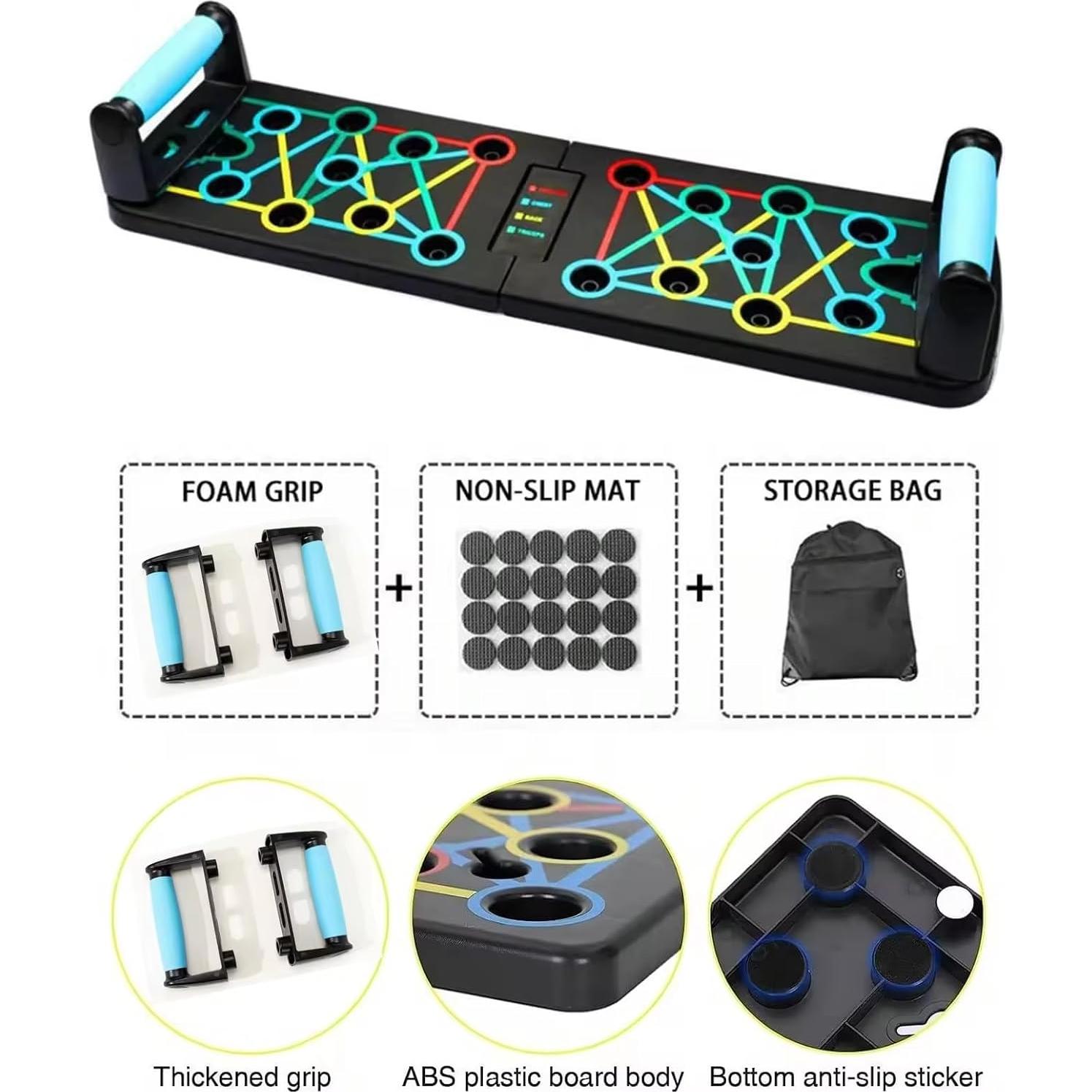 Tabla de Flexiones Portátil Genérico para Entrenamiento 31.75x19.05cm