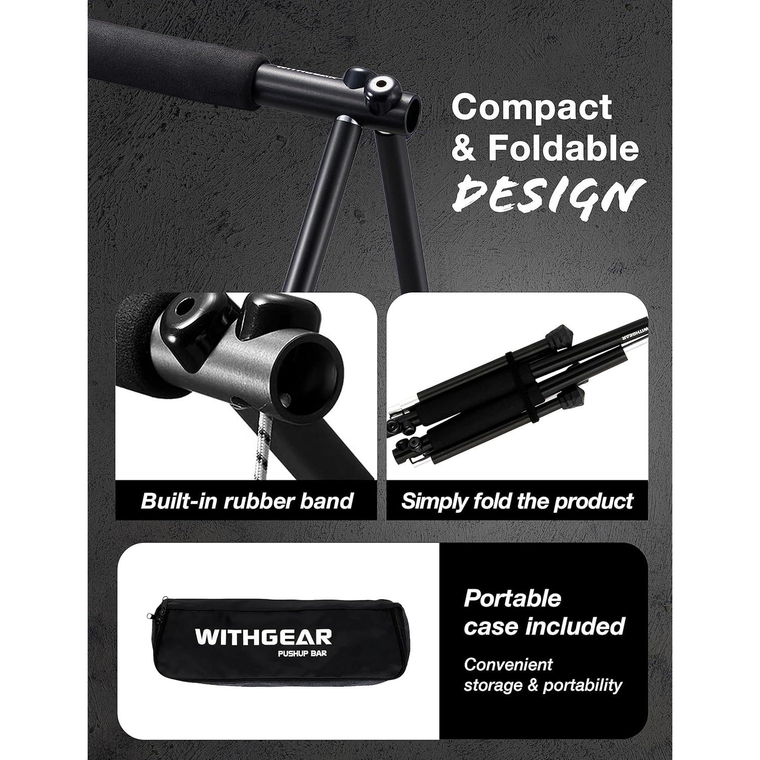 Barra de Flexiones Plegable Withgear Duraluminio 300kg