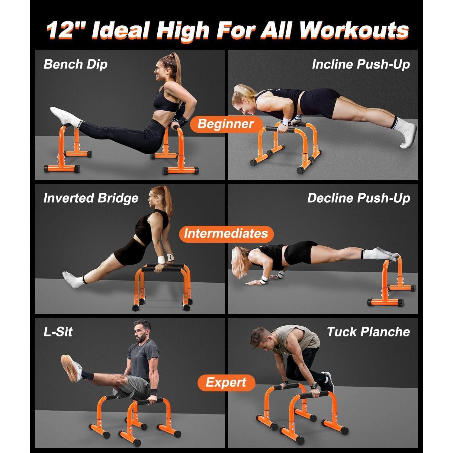 Barra de Flexiones TABEKE Antideslizante 30,48 cm 660 lbs