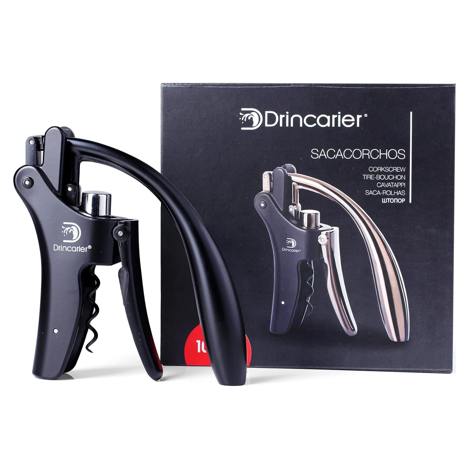 Sacacorchos Drincarier Vertical con Cortador y Tornillo Antiadherente