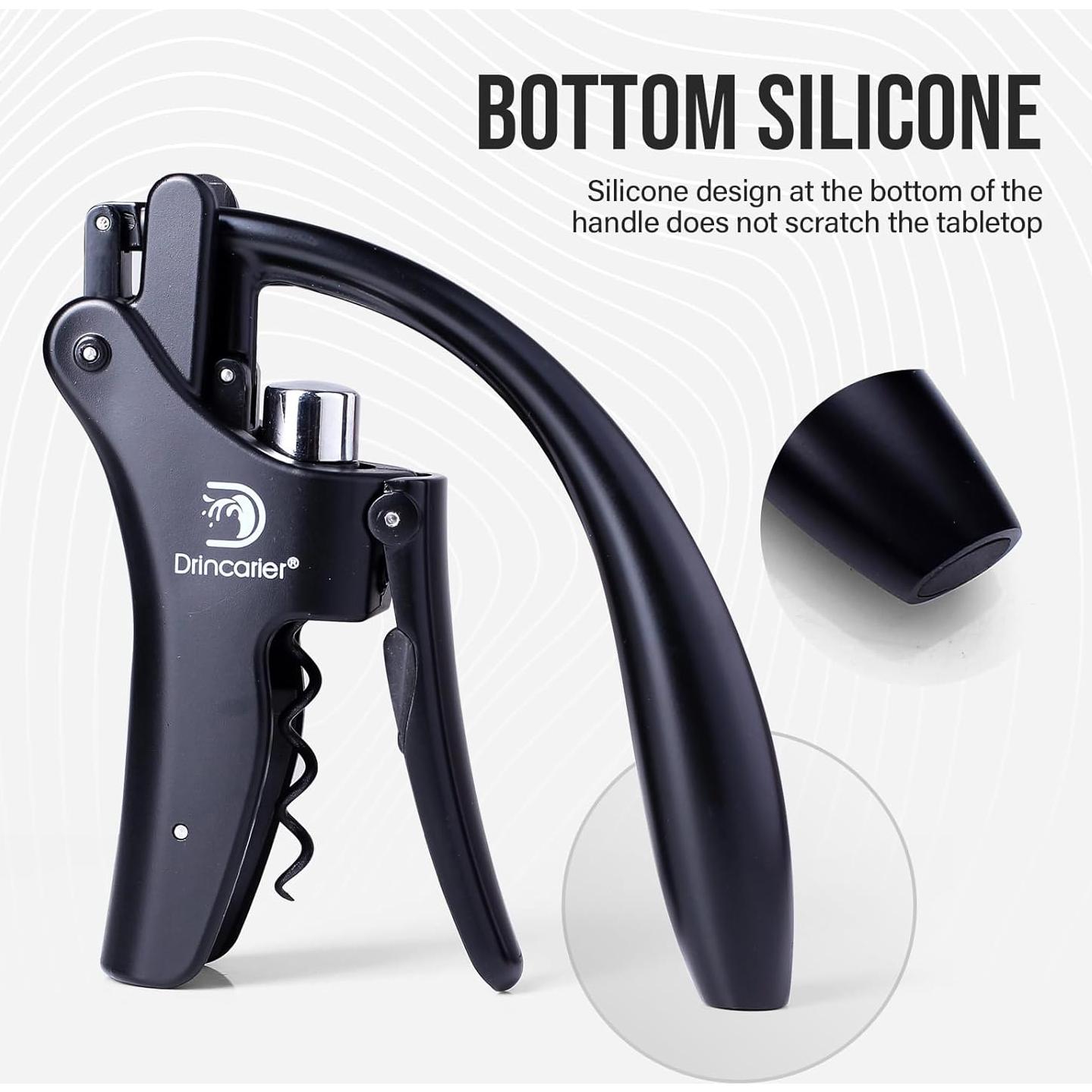 Sacacorchos Drincarier Vertical con Cortador y Tornillo Antiadherente