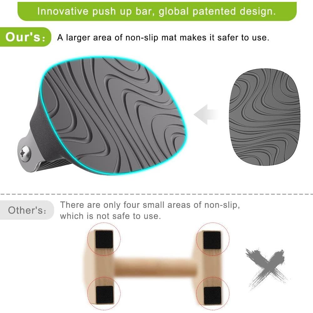 Barras de Push Up BeneLabel, Soportes Antideslizantes de Acero