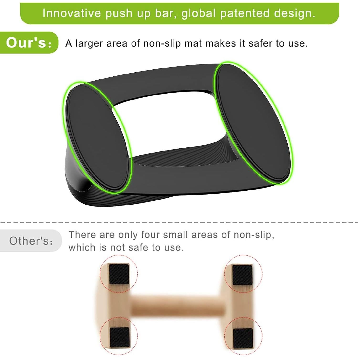 Barras de Flexiones Kipika, Soportes Antideslizantes para Ejercicio