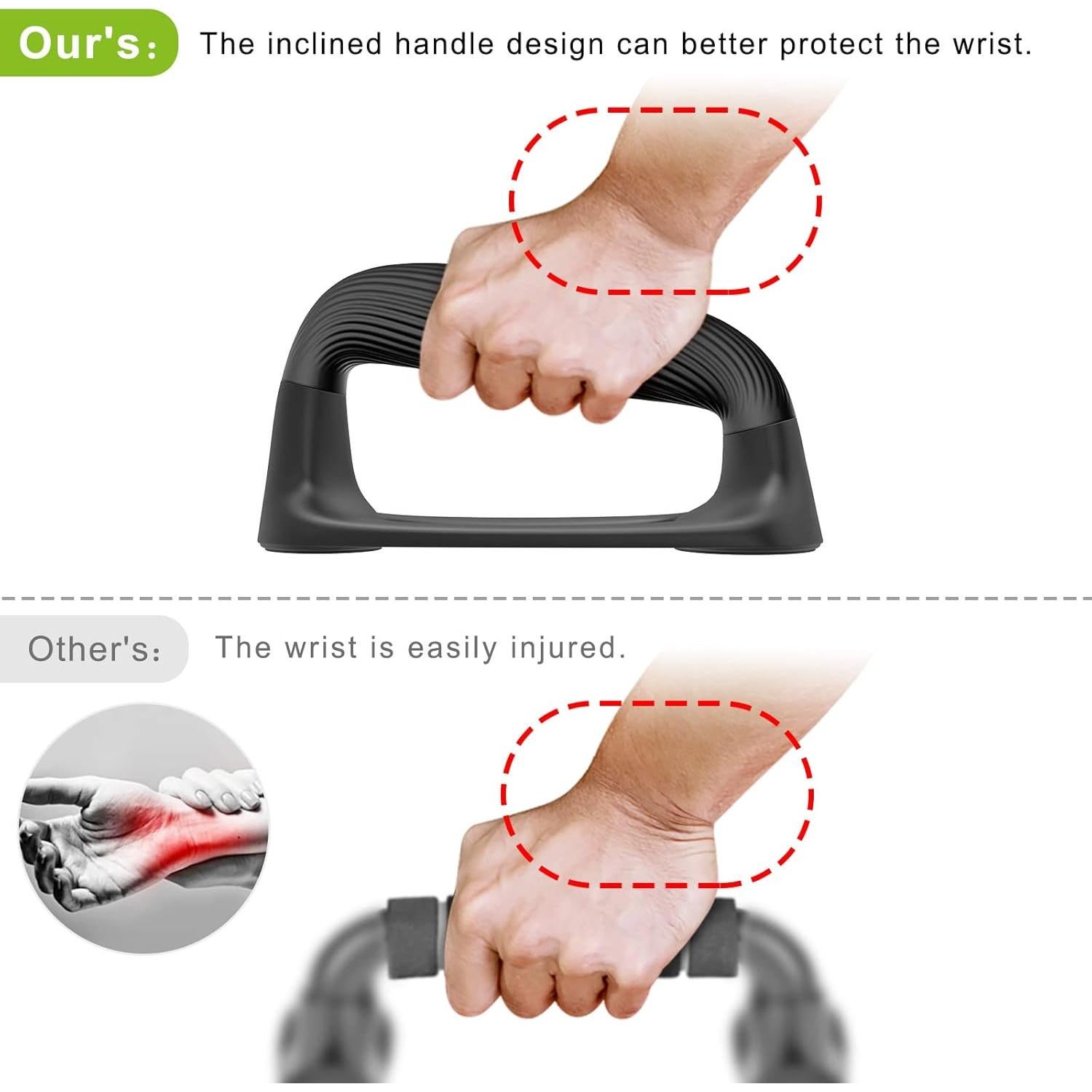 Barras de Flexiones Kipika, Soportes Antideslizantes para Ejercicio